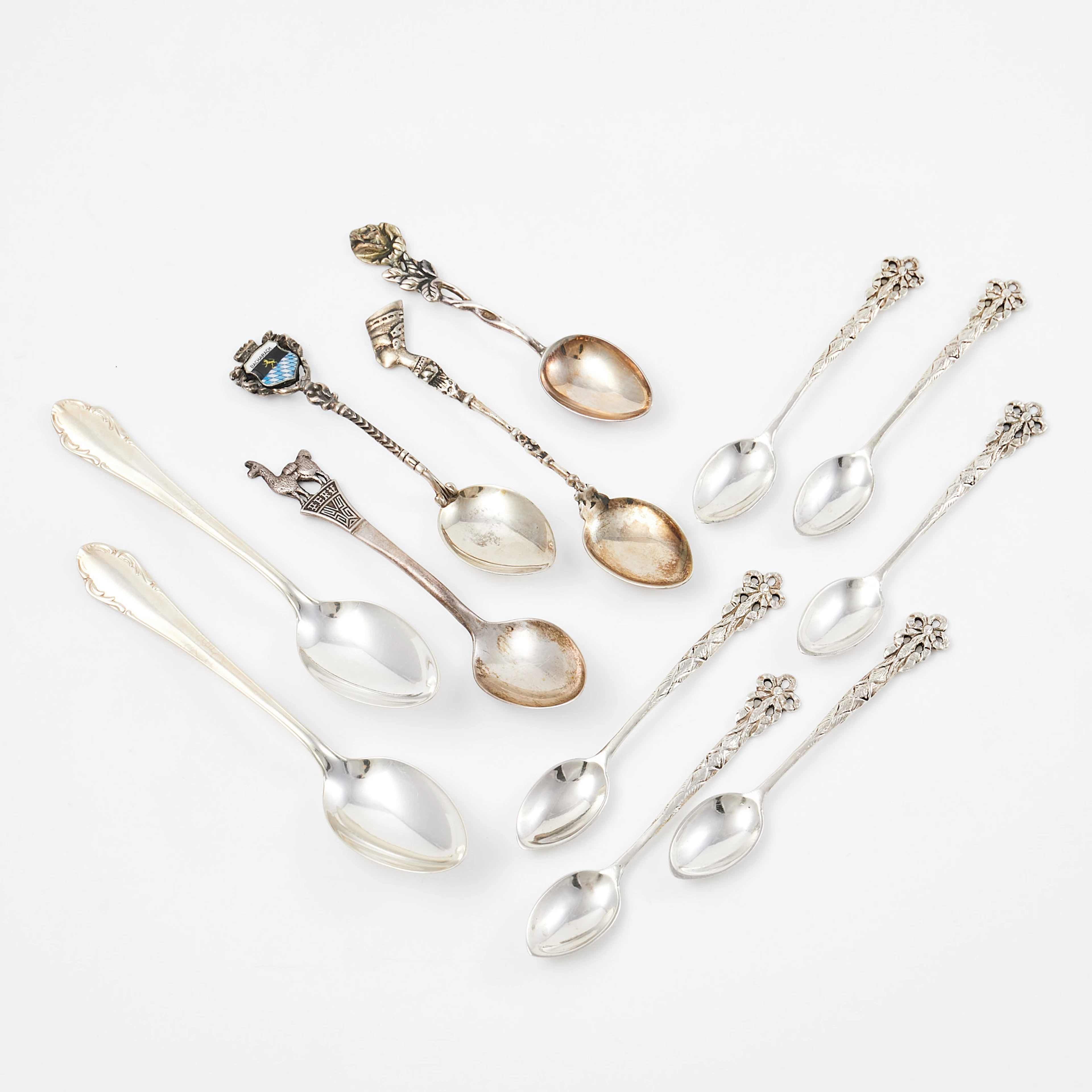 KAFFE OCH MOCKASKEDAR, 12 dlr, silver, blandade tillverkare och land