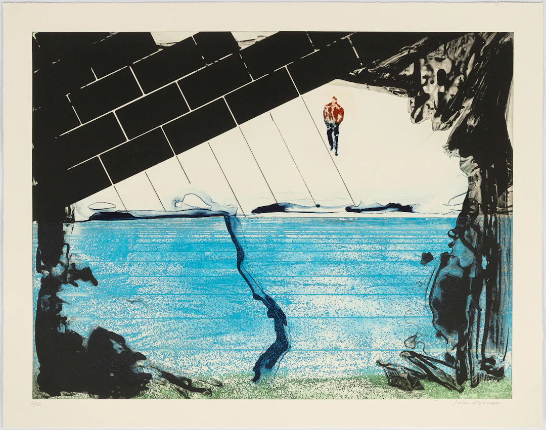 JOHN KÖRNER (DANMARK, FÖDD 1967). "Walking towards the hole", etsning