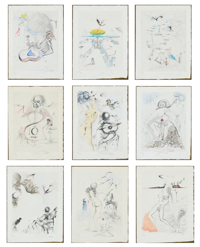 SALVADOR DALÍ. "Poèmes secrets d'Apollinaire".
