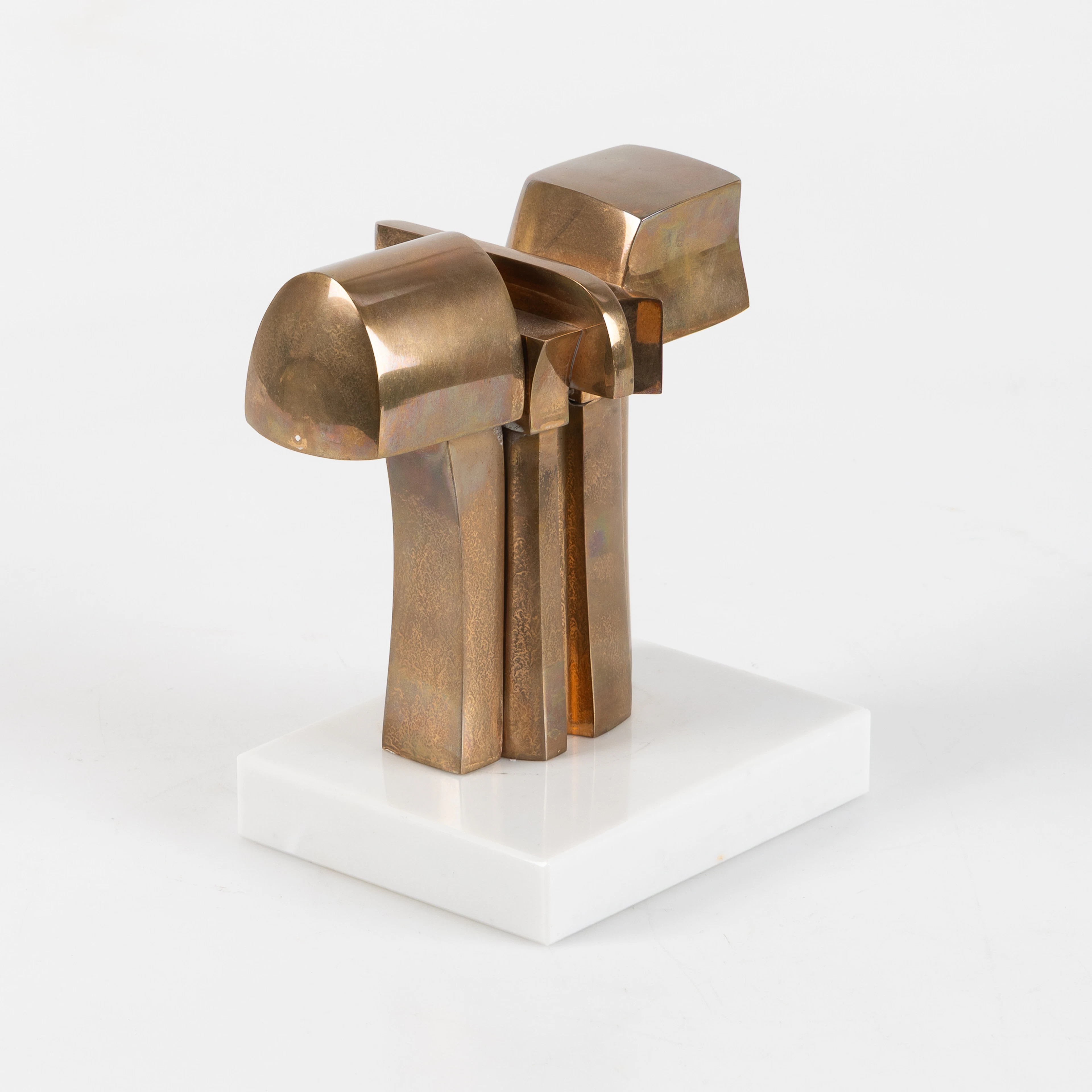 JOSÉ-LUIS SANCHEZ (1926-2018). Skulptur, abstrakt komposition, mässing