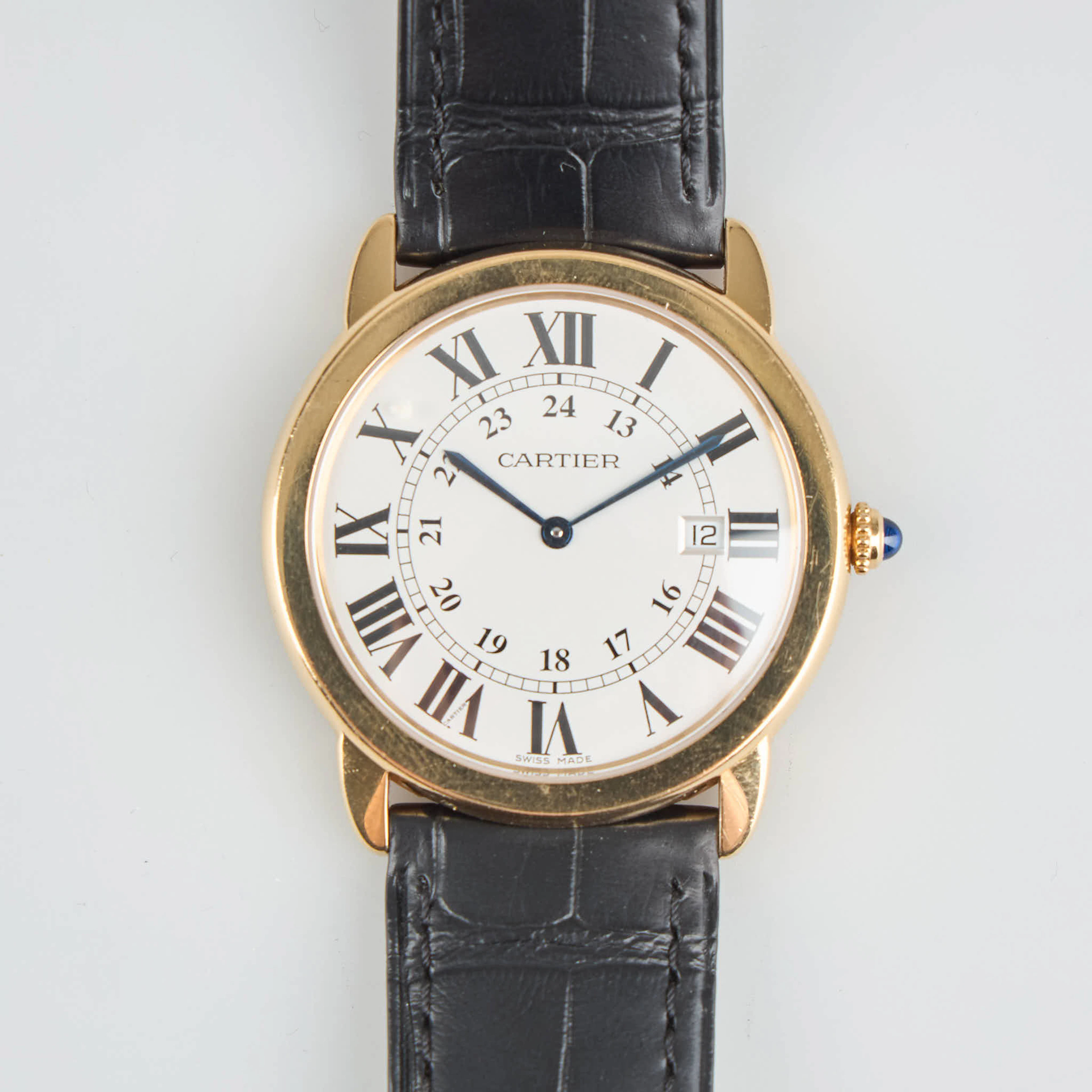 CARTIER, Ronde Solo, armbandsur, 18K guld/stål, quartz, safirglas, 36 mm.
