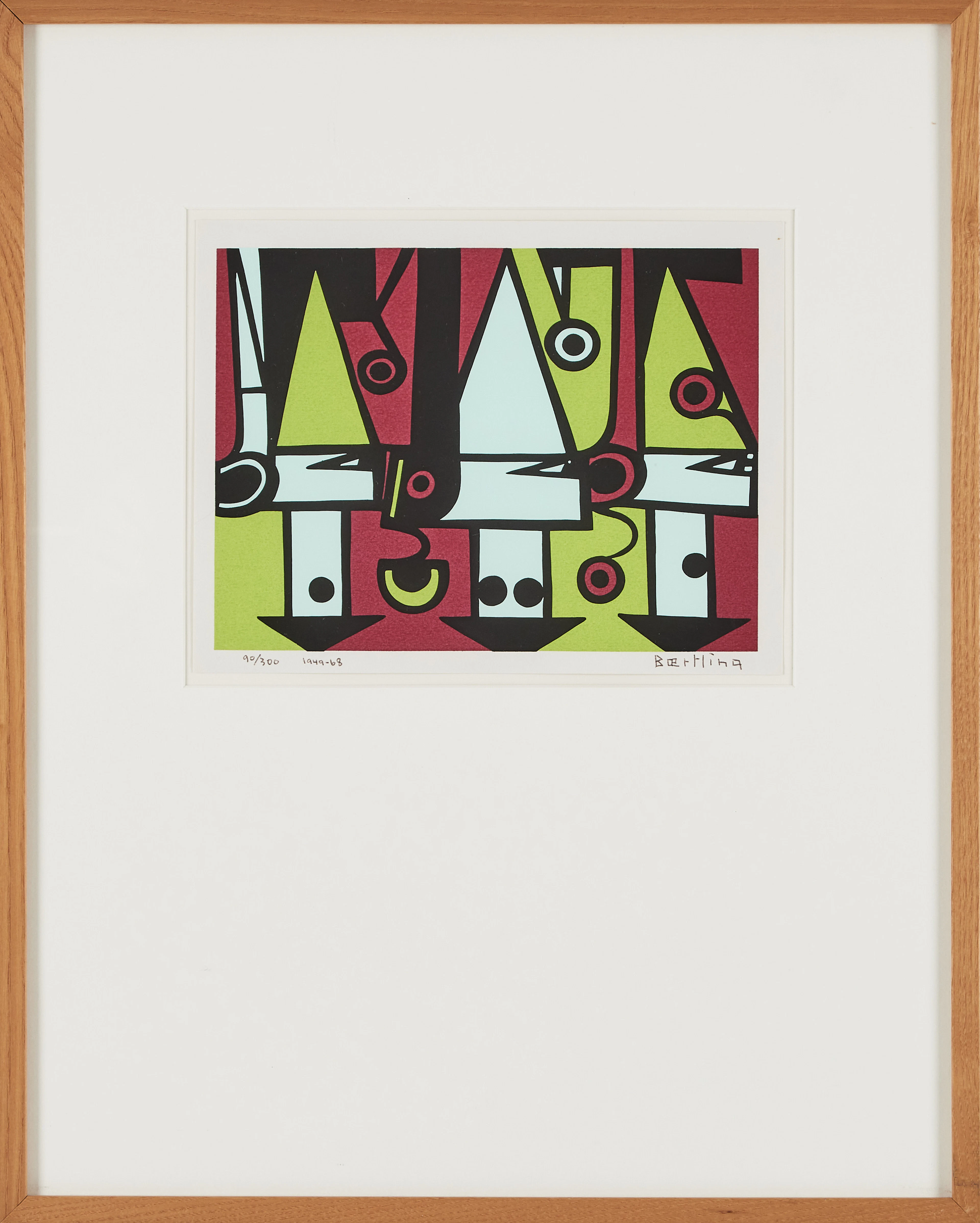 OLLE BAERTLING. Figurkomposition 1949-68, färglitografi, signerad