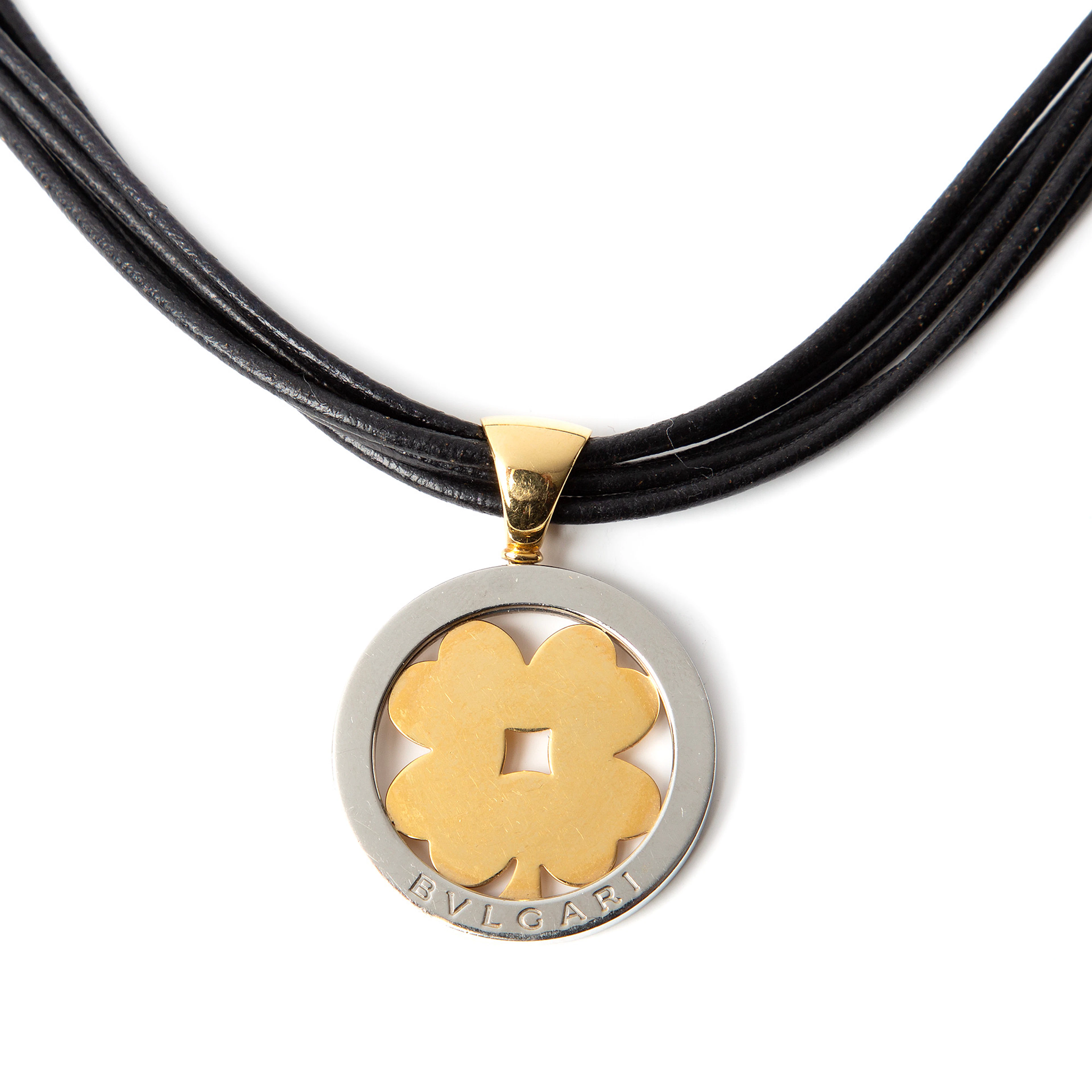 BULGARI, collier, 18K guld och stål.
