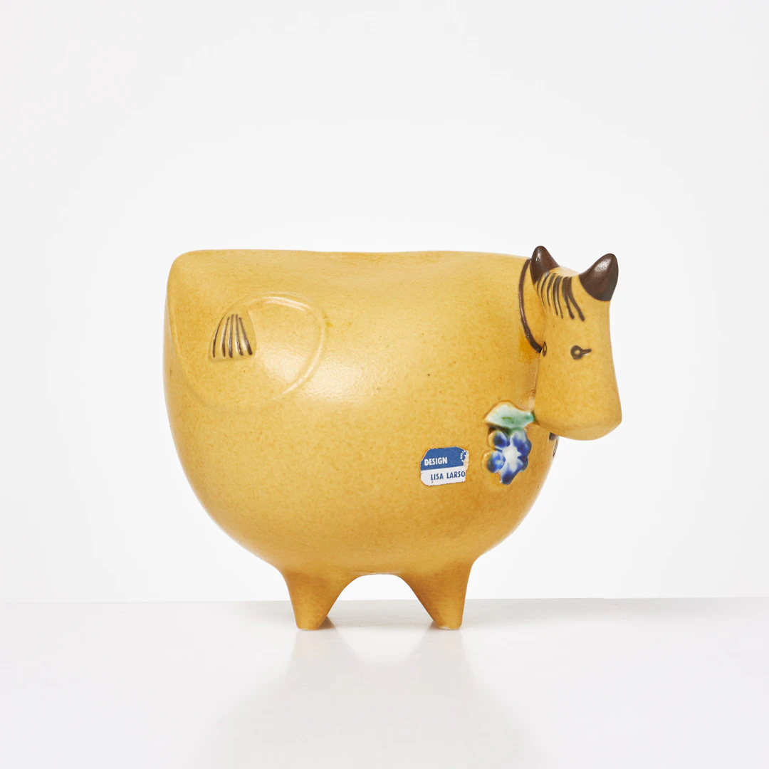 LISA LARSON. Figurin, "Ko", ur "Stora Zoo", Gustavsberg.