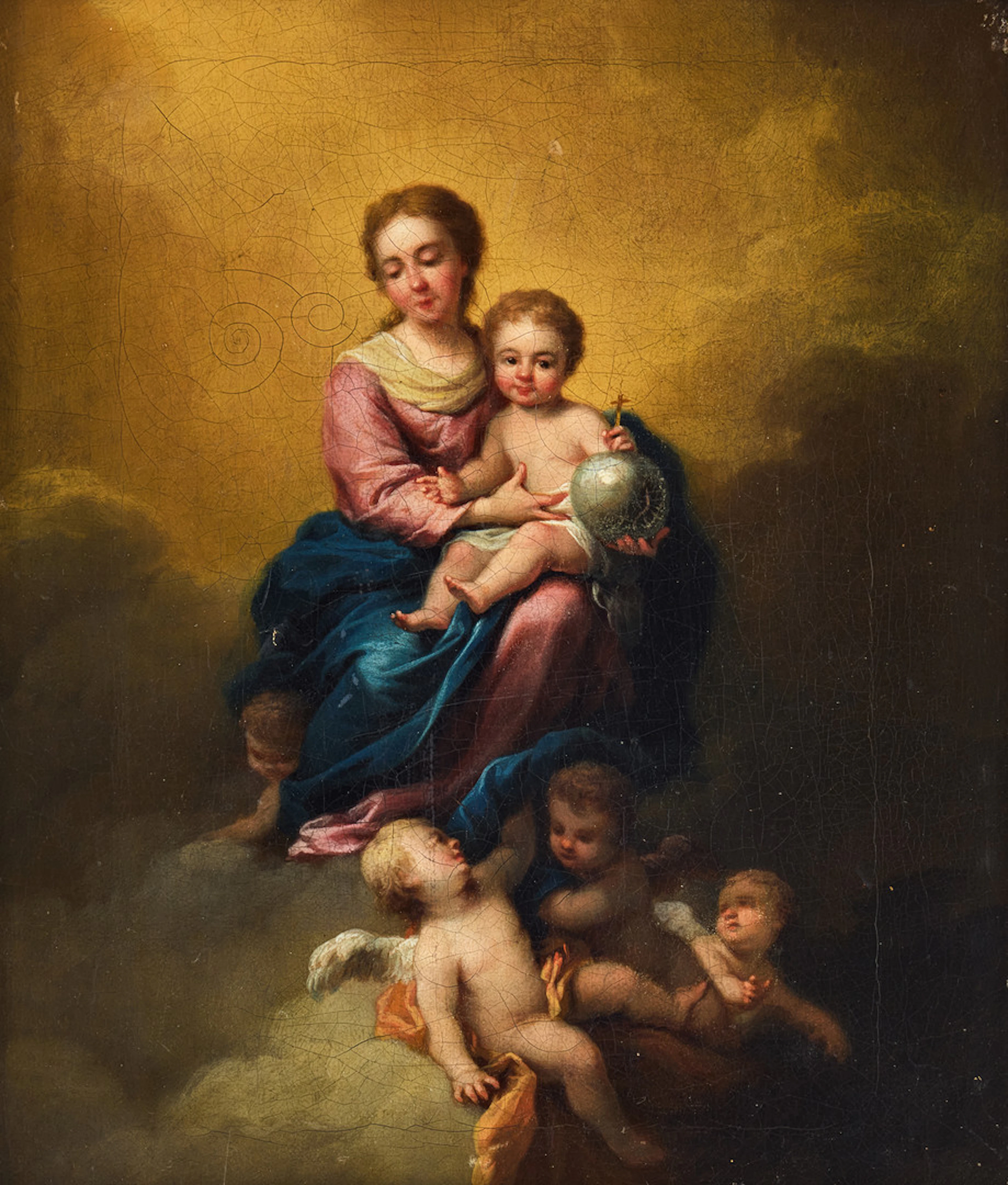 ENGELSK SKOLA, CA 1800. Efter Bartolomé Esteban Murillo. The Virgin