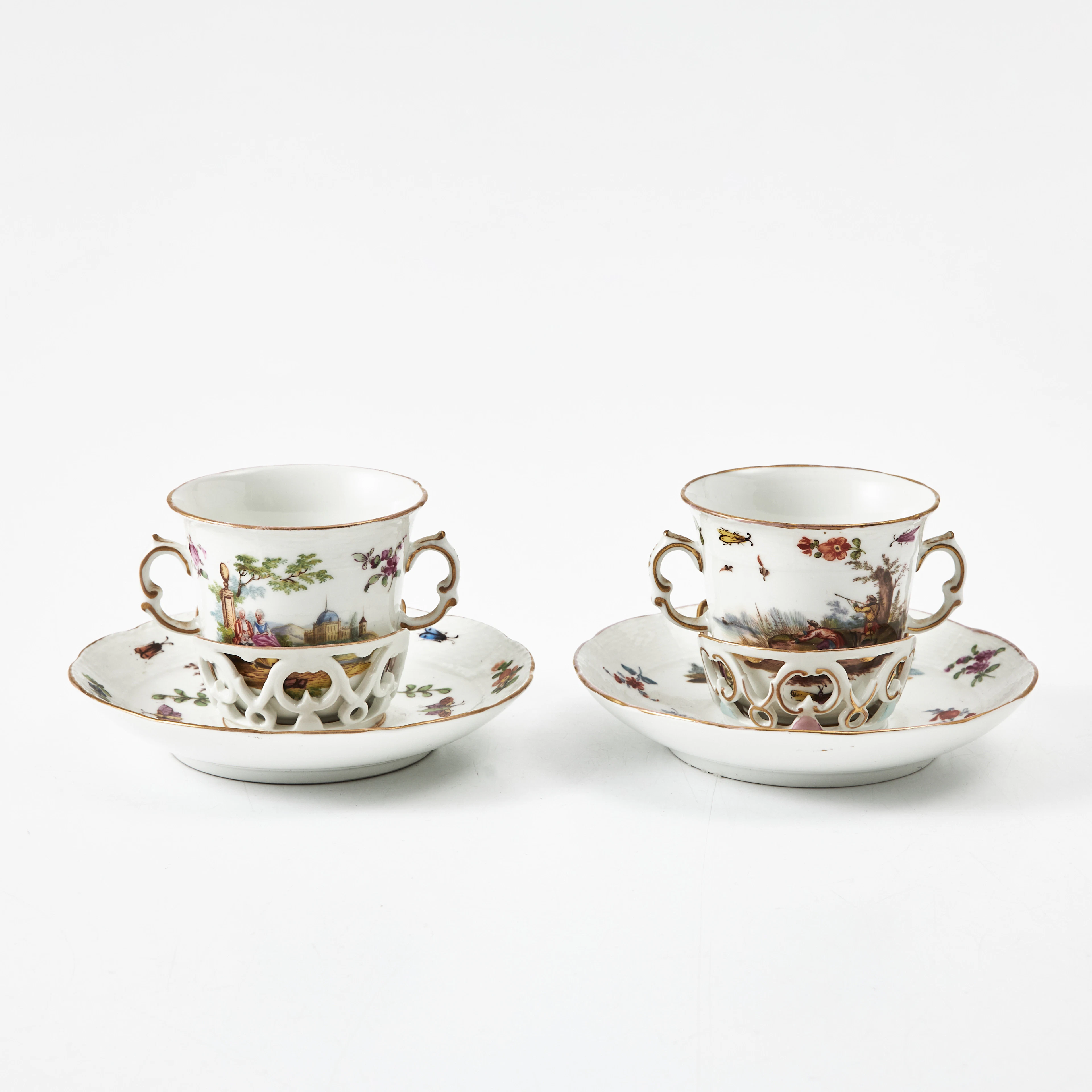 TREMBLEUSE, 1 par, Berlin, porslin, omkring 1800.