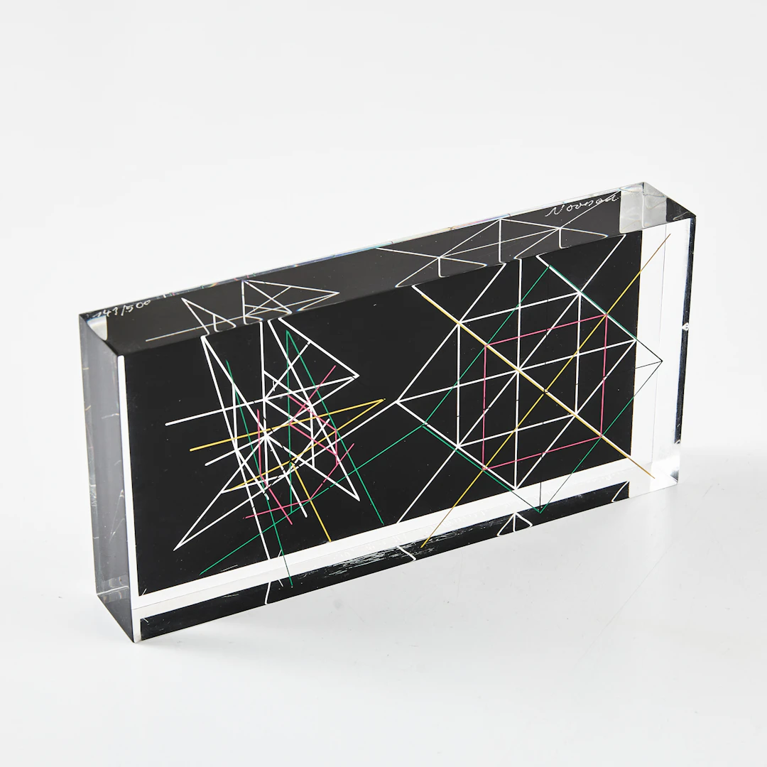 KAREL NOVOSAD (TJECK1944-2008). Skulptur, blandteknik plexiglas, signerad