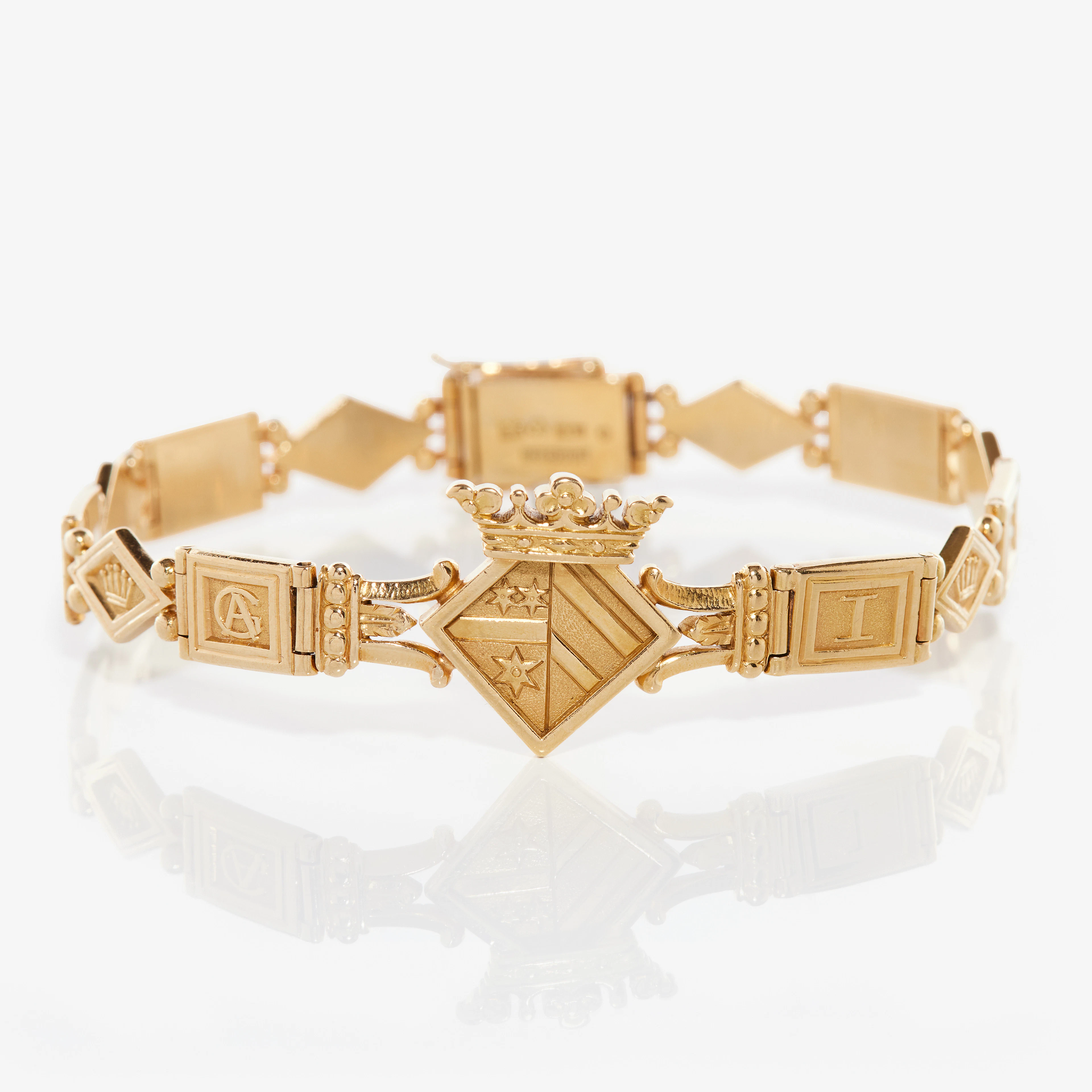 ARMBAND, 18K guld, Atelier Borgila, Stockholm 1944, Kunglig gåva från