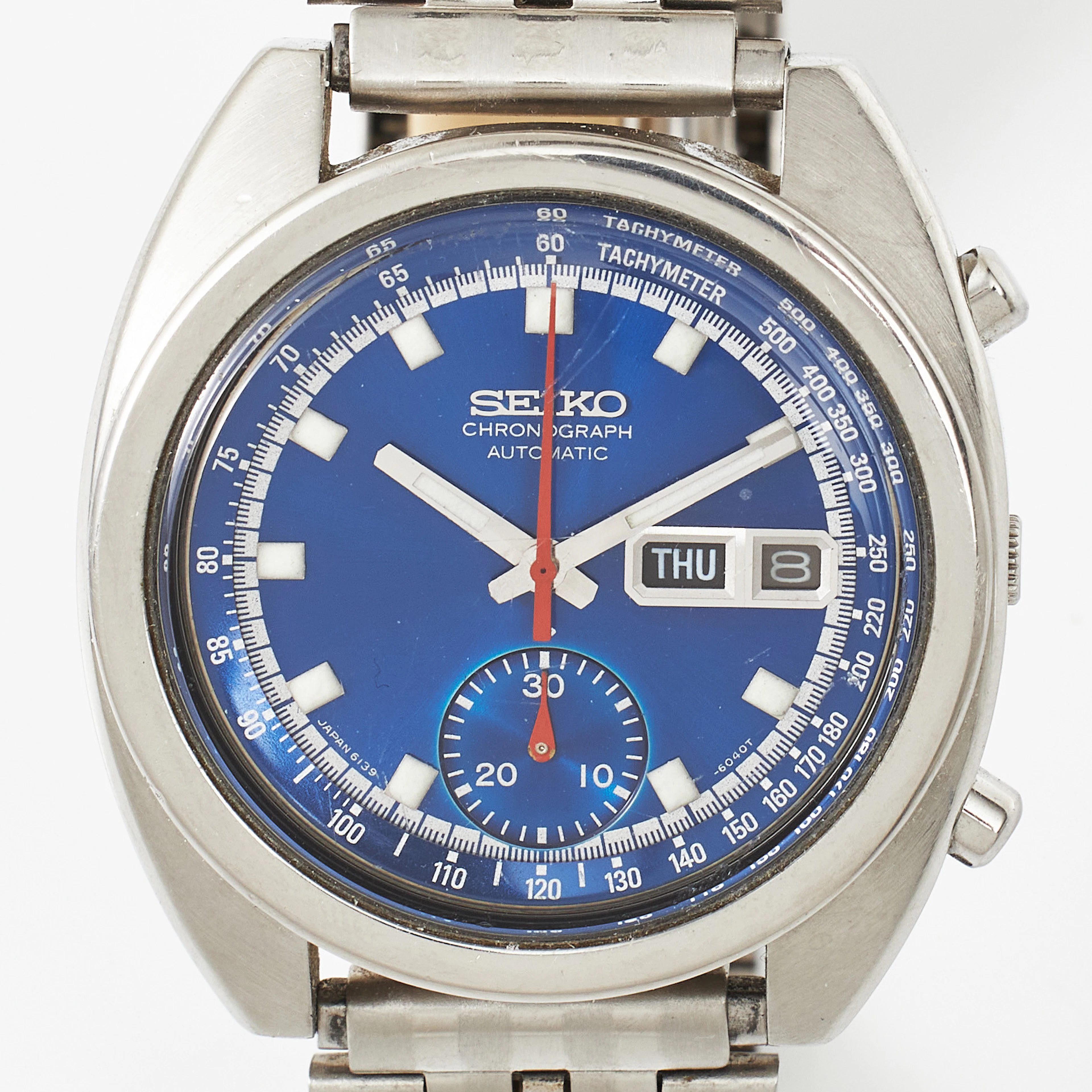 SEIKO, kronograf, armbandsur, automatisk, stål, 1970-tal.