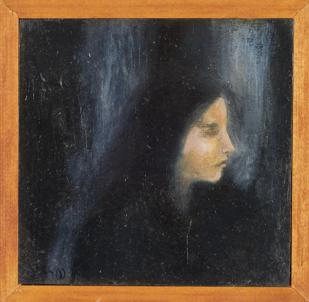 CECILIA HAUPT (FÖDD 1972). "Natt", olja på pannå, signerad o daterad