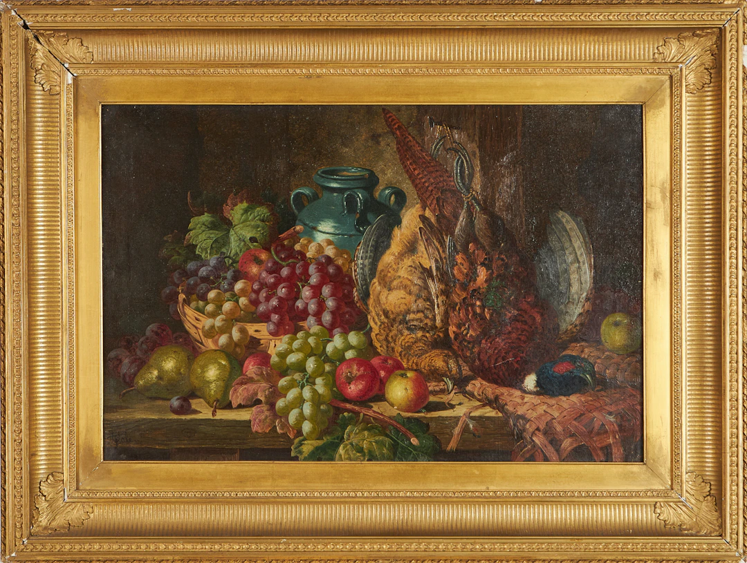 CHARLES THOMAS BALE. Stilleben, olja på duk, signerad.