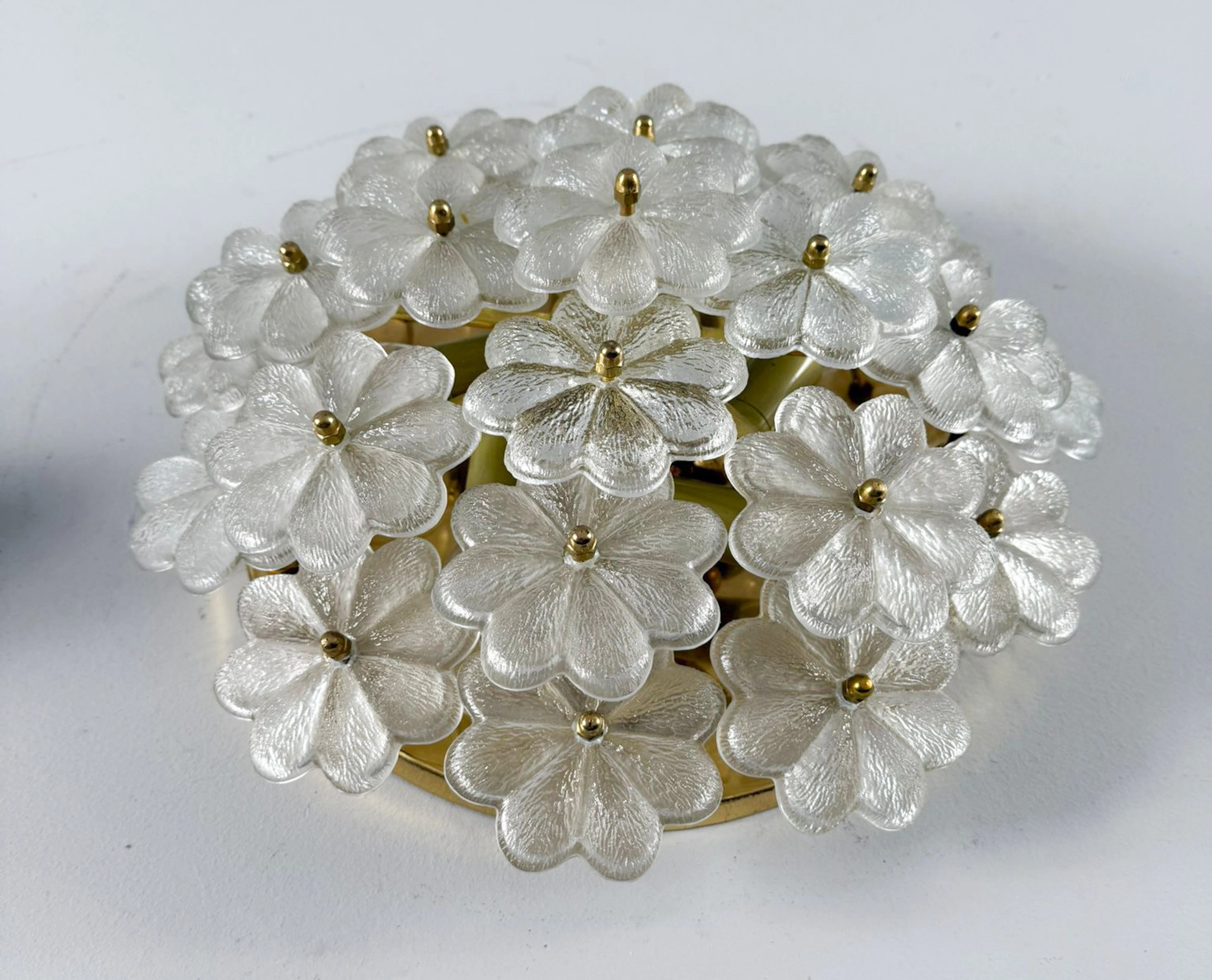 ERNST PALME. Mid Century florale Wandlampe/Wandleuchte, 1960er Jahre.