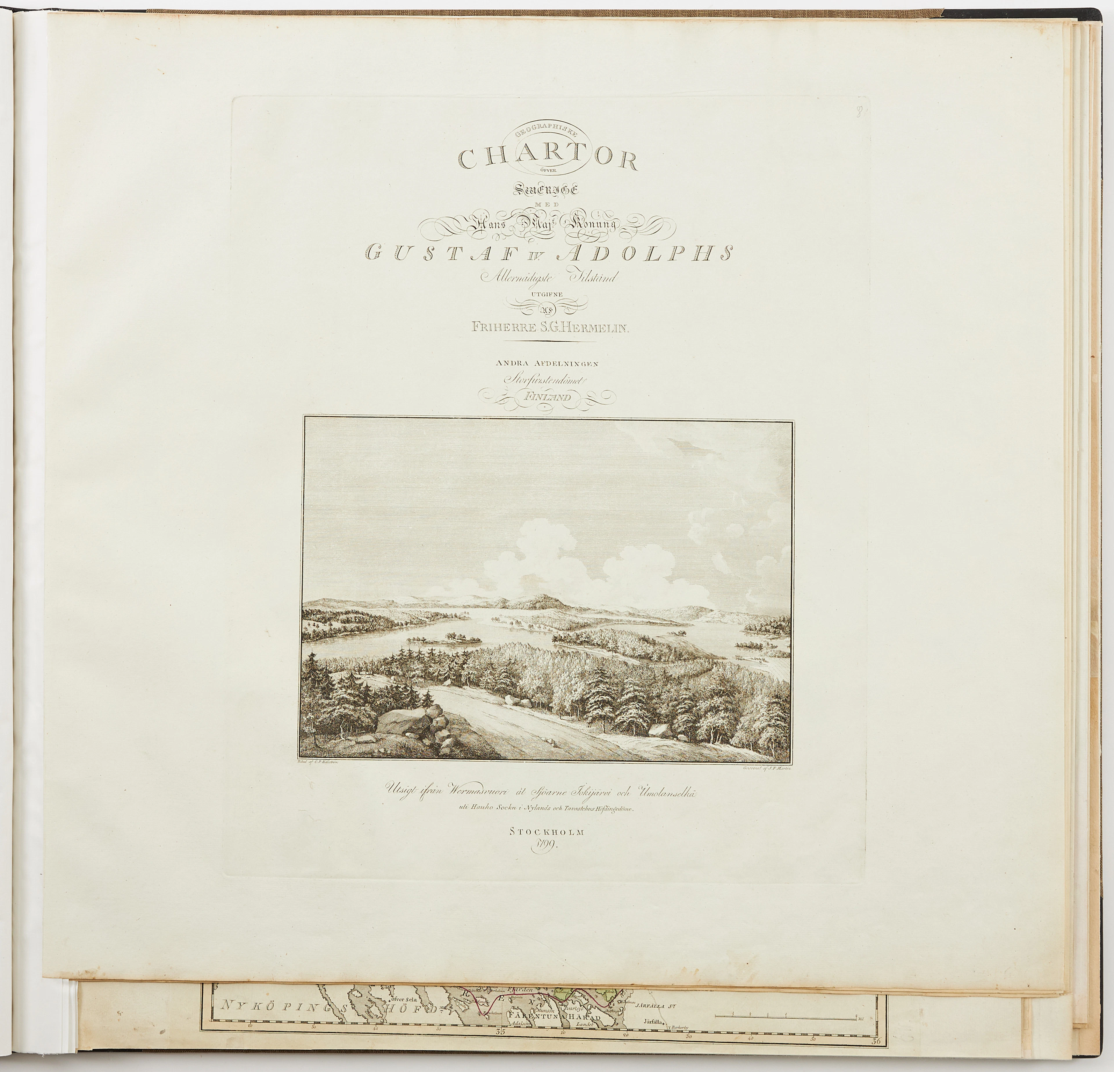 S. G. HERMELINS ATLAS ÖVER SVERIGE OCH FINLAND 29 KARTOR.