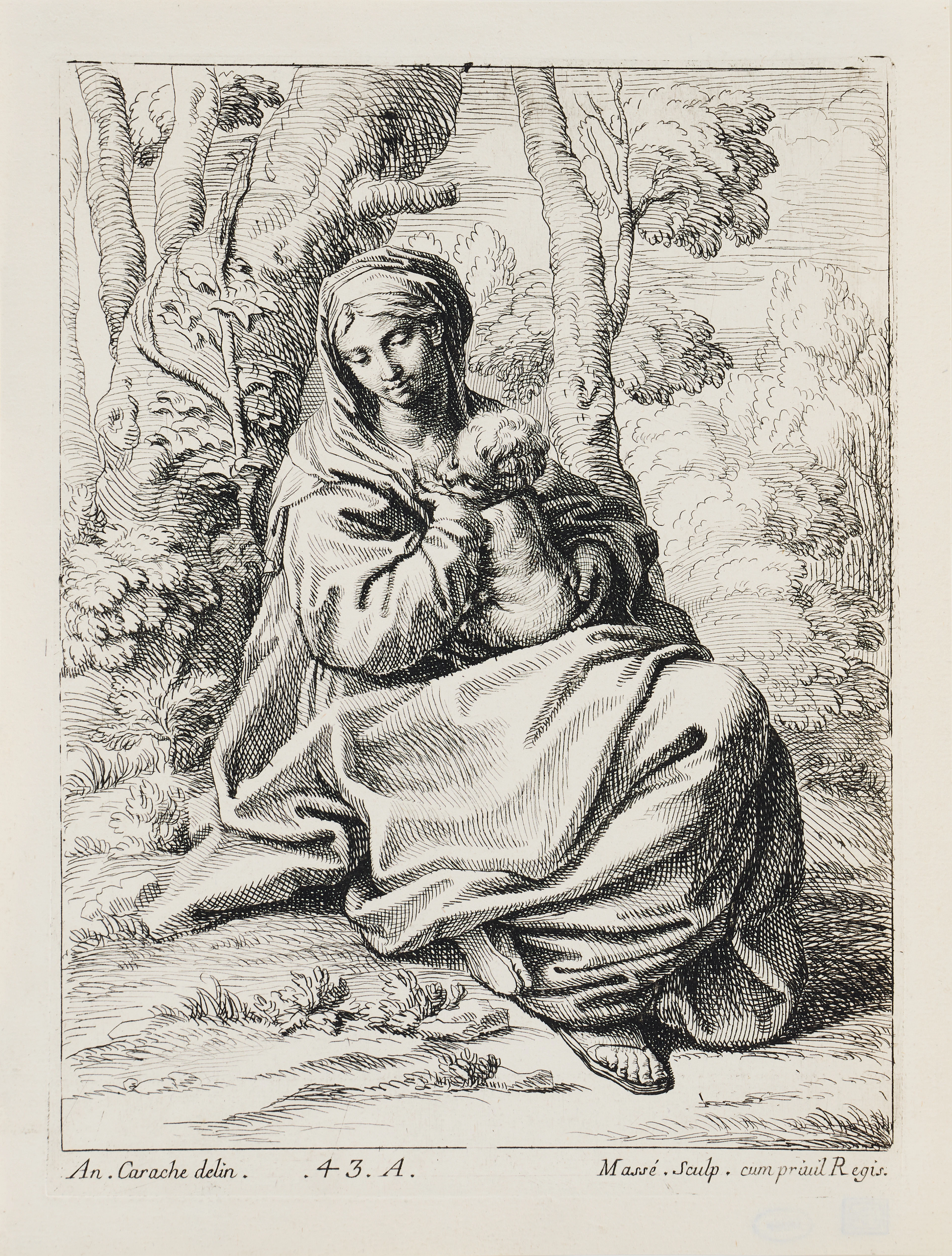 JEAN BAPTISTE MASSÉ (FRANCE 1687-1767) AFTER ANNIBALE CARRACCI (ITALY
