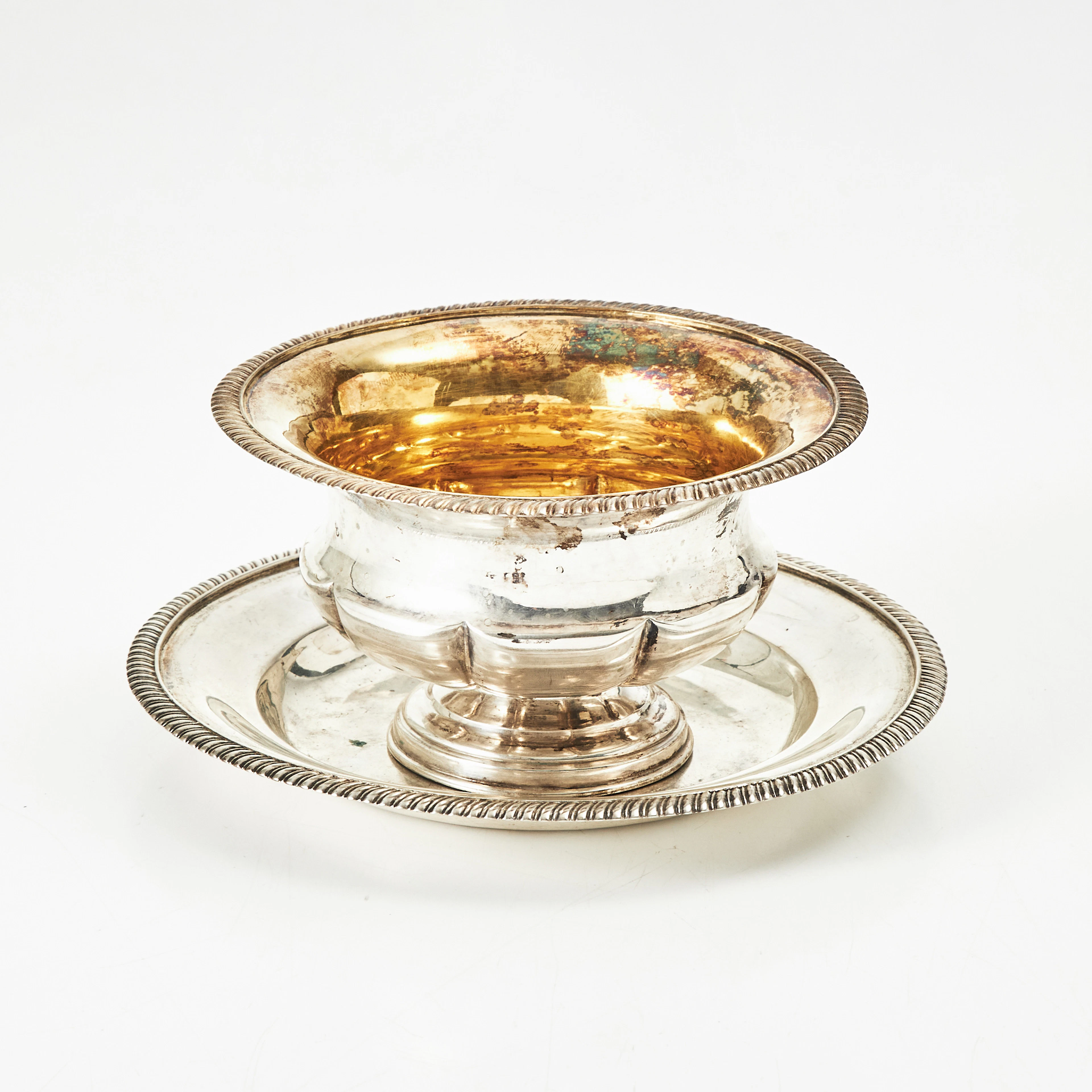 SKÅL MED FAT, silver, Fredrik & Wilhelm Zethelius (verksamma 1839-1846)