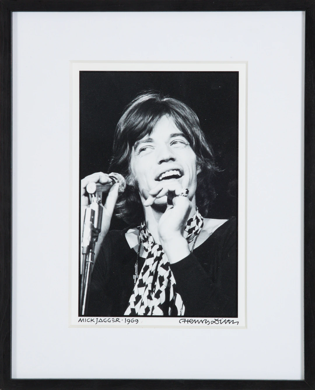 HENRY DILTZ (USA 1938-). Signerat originalfoto, Mick Jagger Hollywood