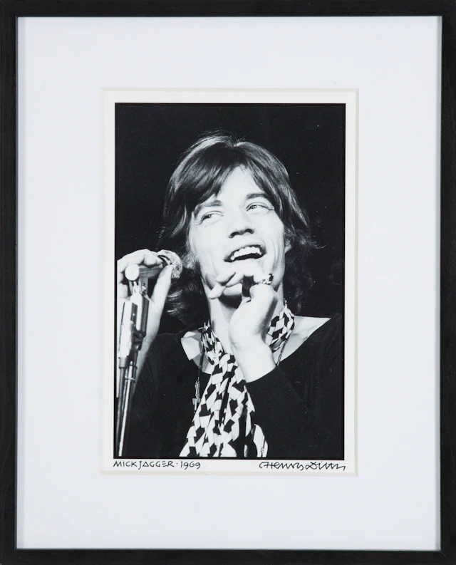 HENRY DILTZ (USA 1938-). Signerat originalfoto, Mick Jagger Hollywood
