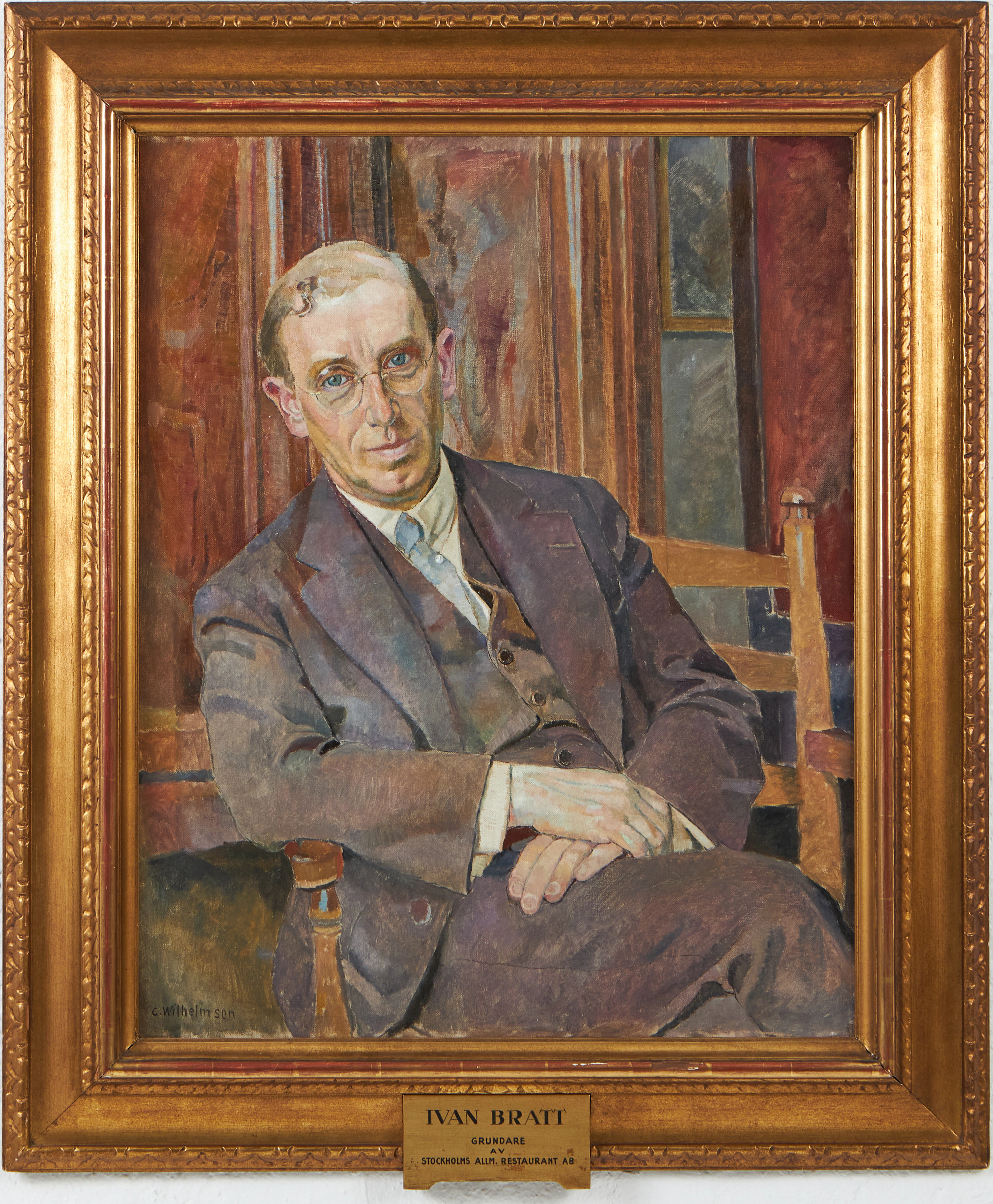 CARL WILHELMSON. Porträtt av Ivan Bratt.