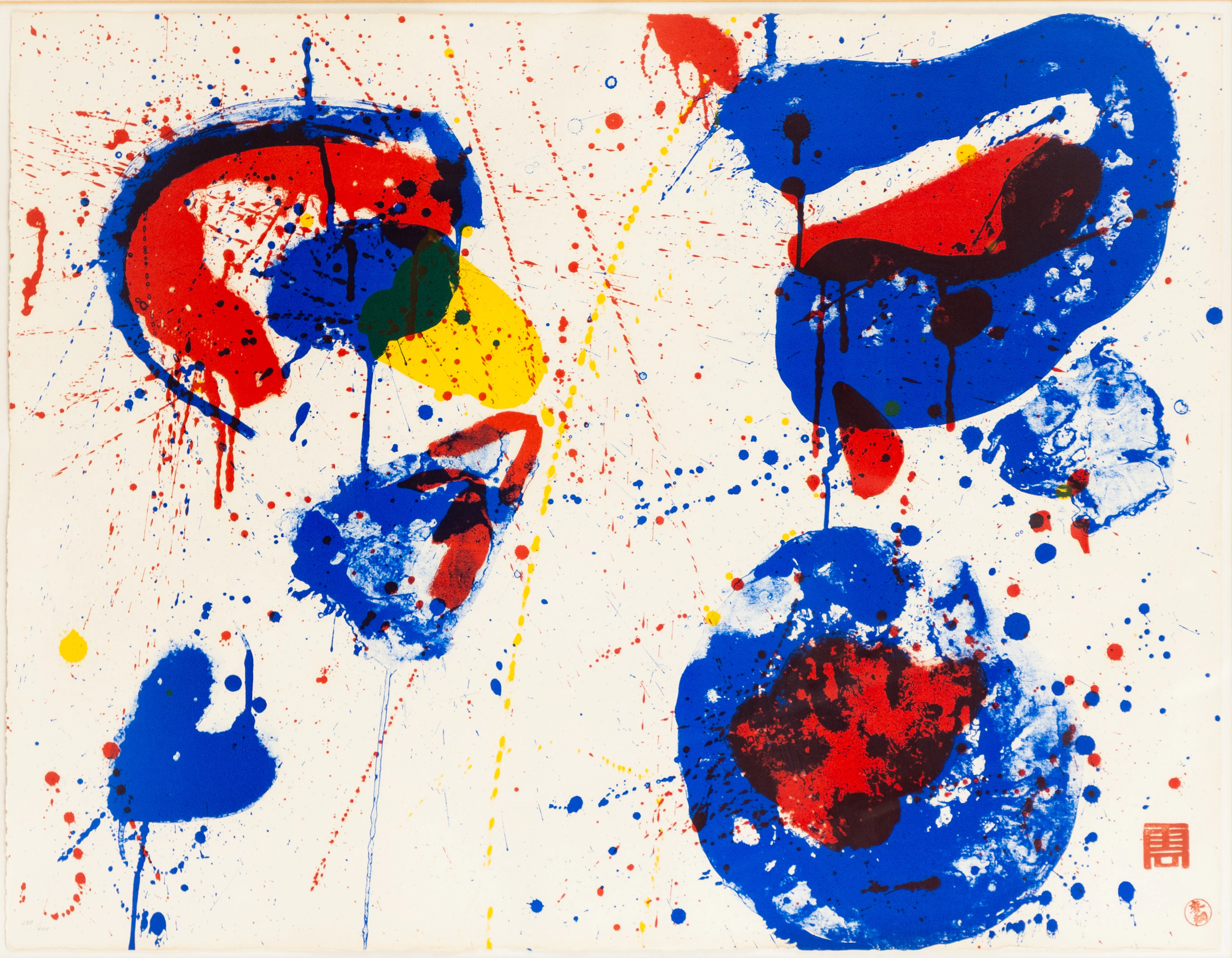 SAM FRANCIS (1923-1994). Hurrah for the Red, White and Blue.