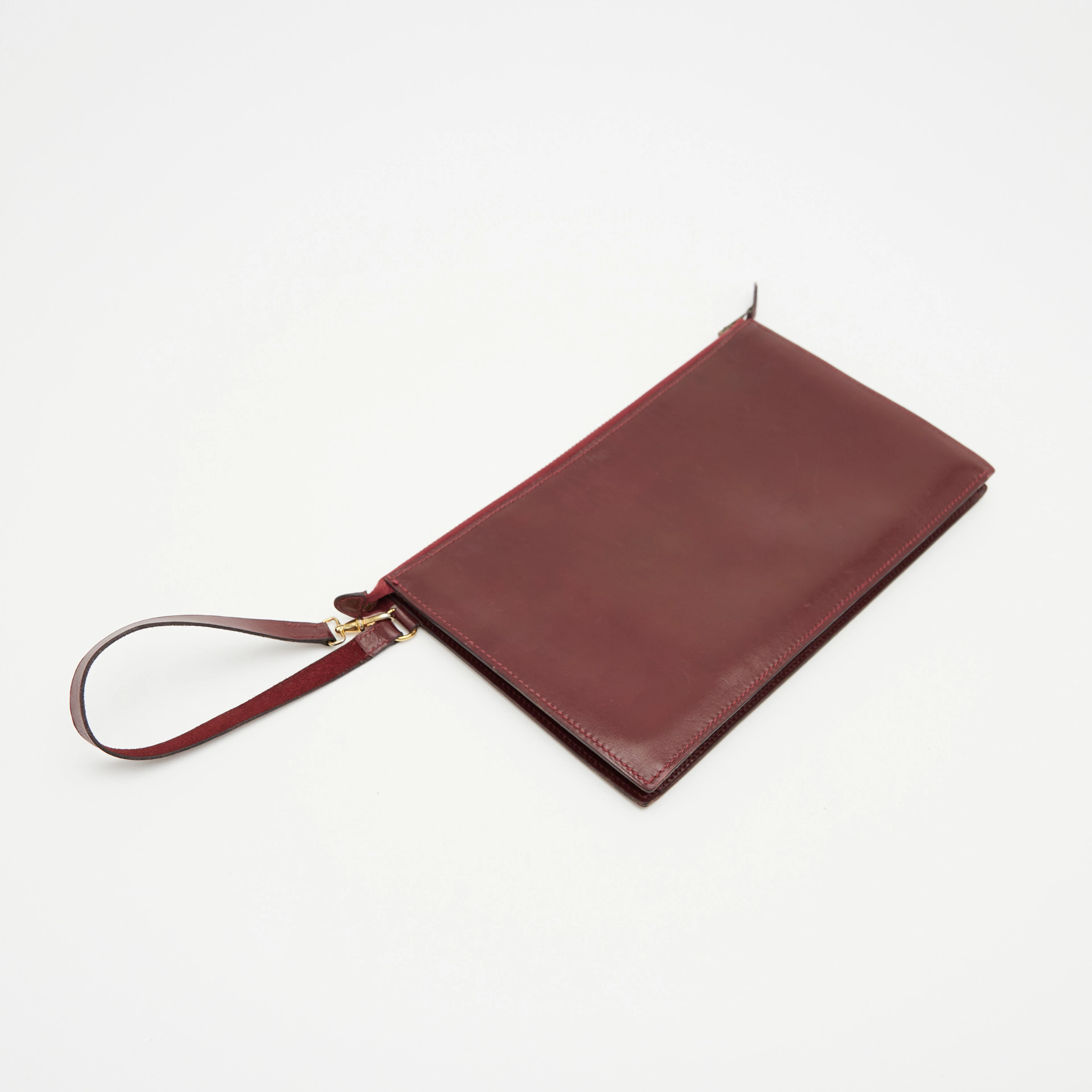 HERMÈS. Clutch / Wristlet-Tasche, Leder, 1990er Jahre, Frankreich.