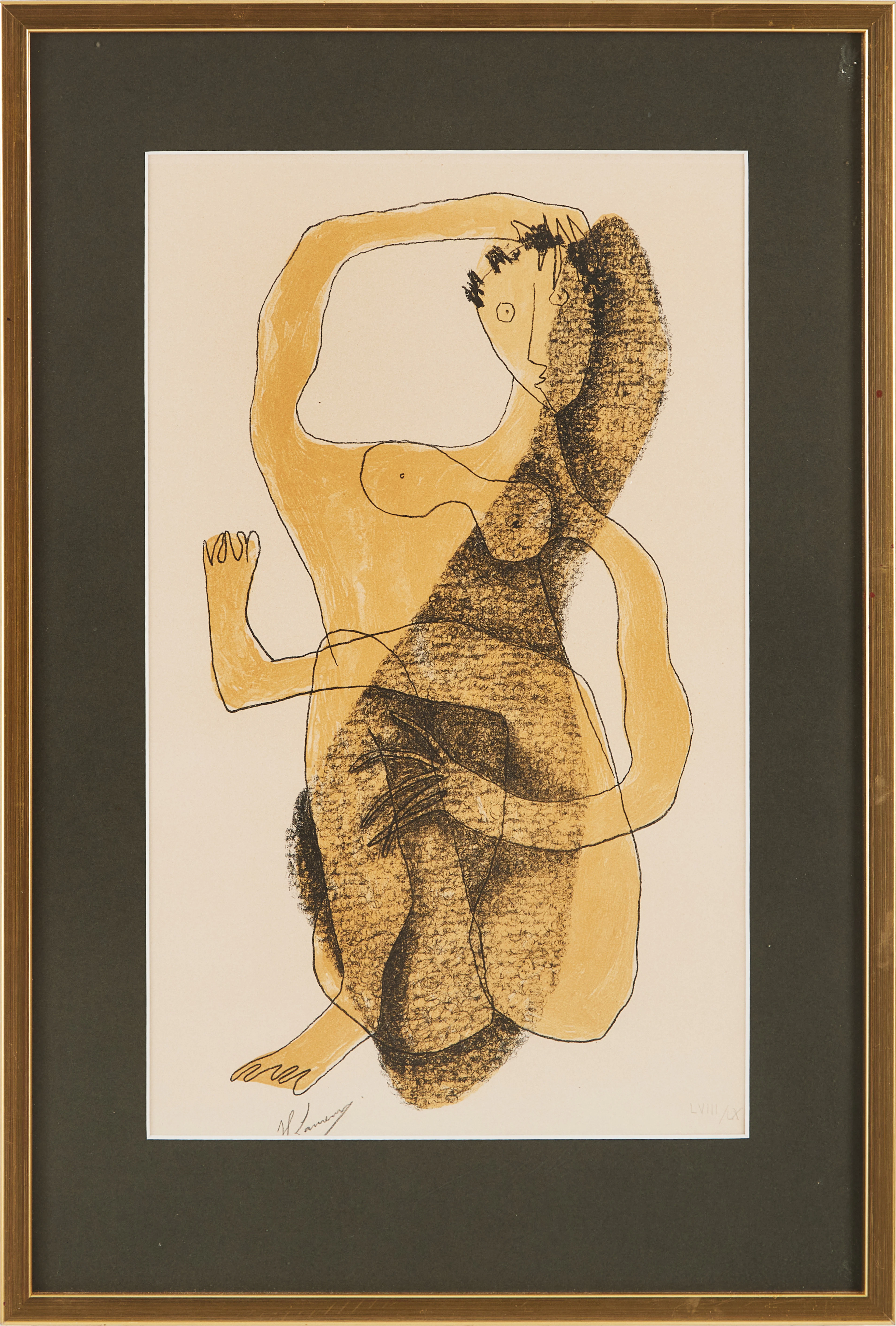 HENRI LAURENS. "Femme assise à la jambe levée".