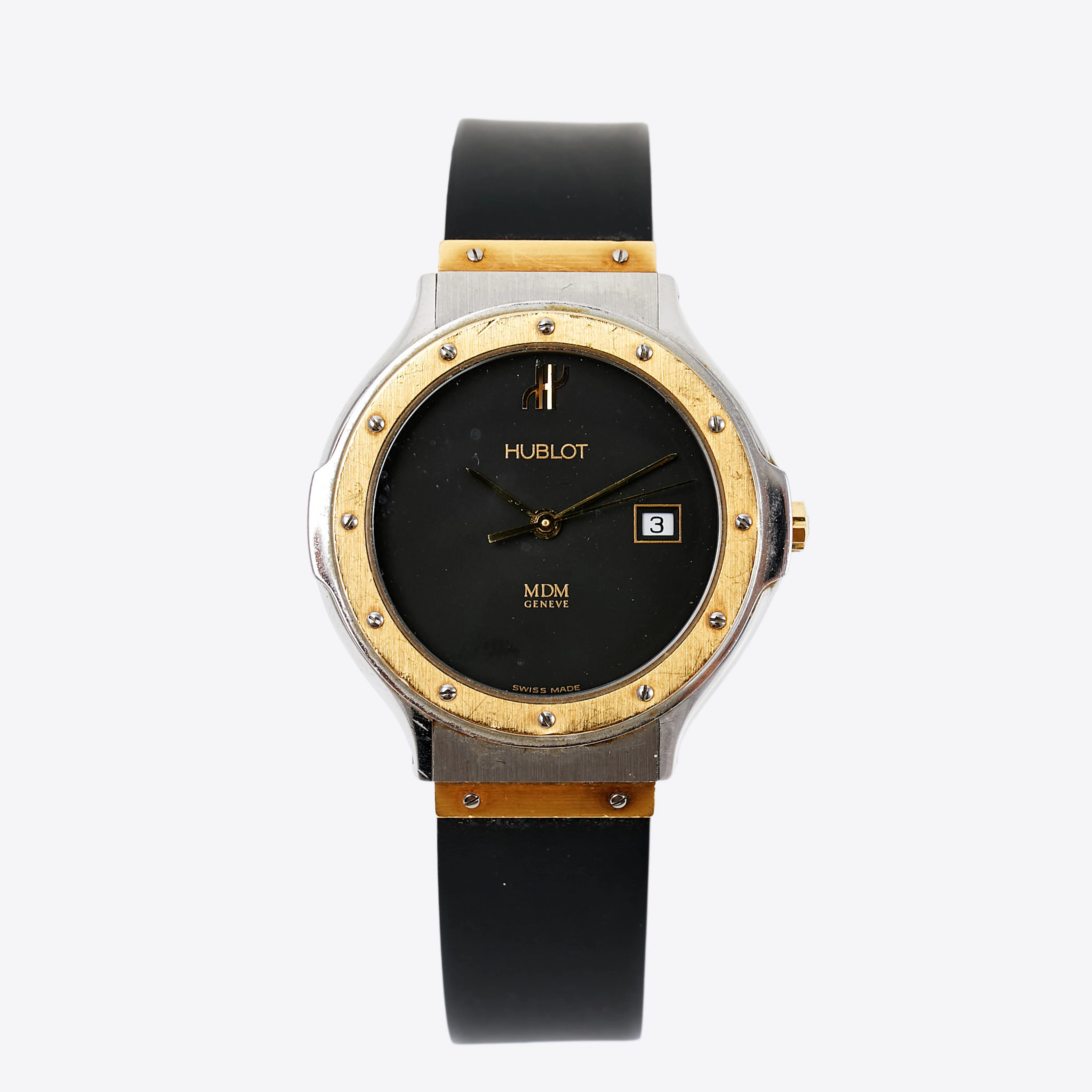 HUBLOT, Classic MDM, armbandsur, 32 mm, stål/guld, ca 1995.