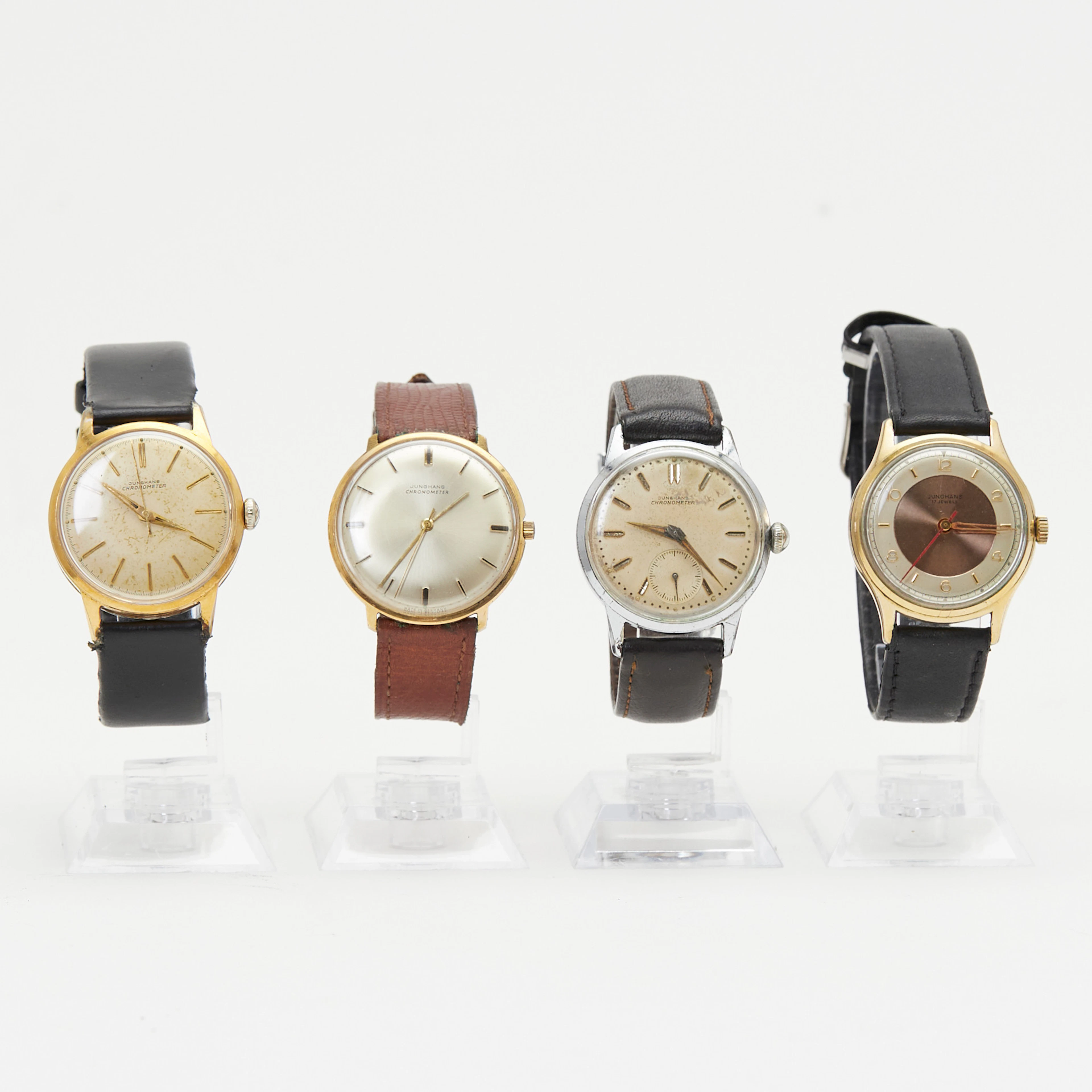 JUNGHANS. Konvolut Armbanduhren, Handaufzug, 1950er / 1960er Jahre