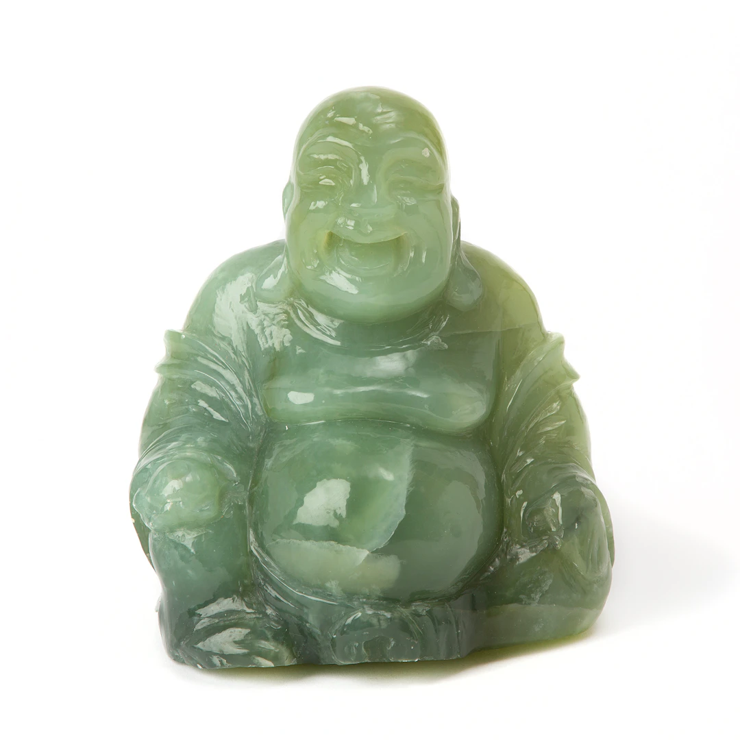 FIGURIN. Buddha, jade, 1900-tal.