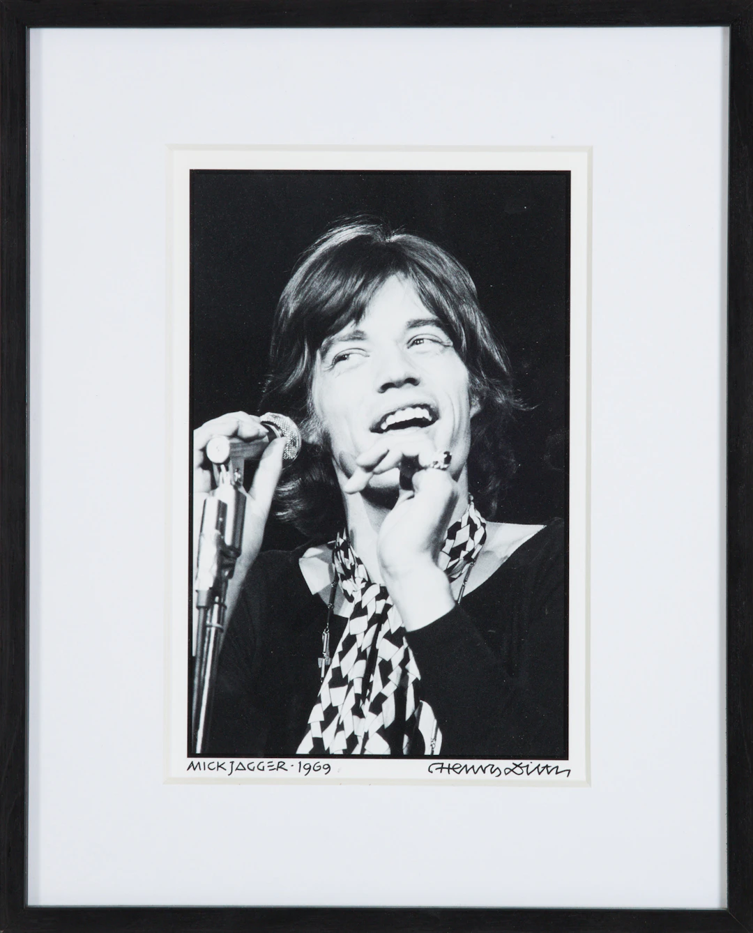HENRY DILTZ (USA 1938-). Signerat originalfoto, Mick Jagger Hollywood