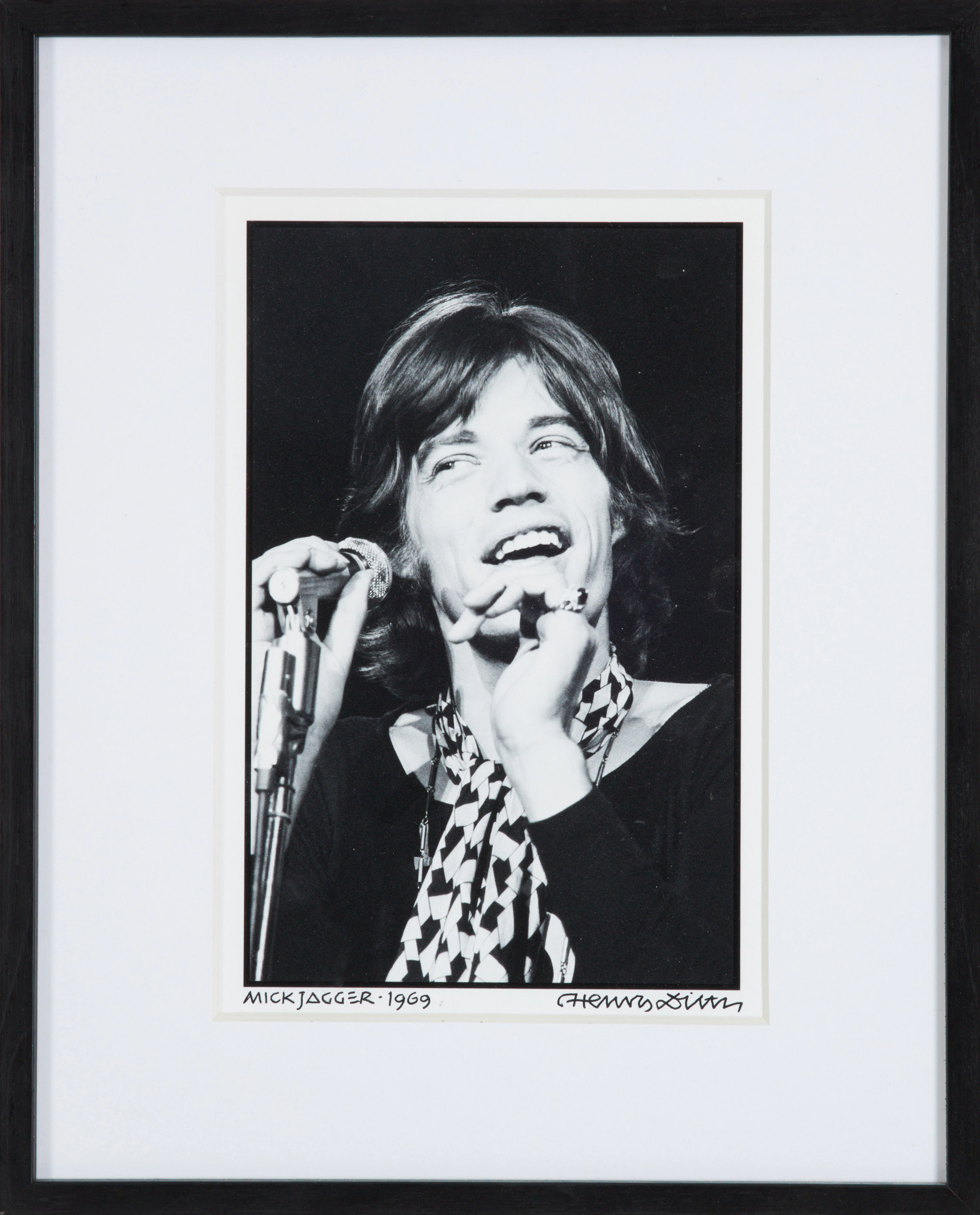 HENRY DILTZ (USA 1938-). Signerat originalfoto, Mick Jagger Hollywood