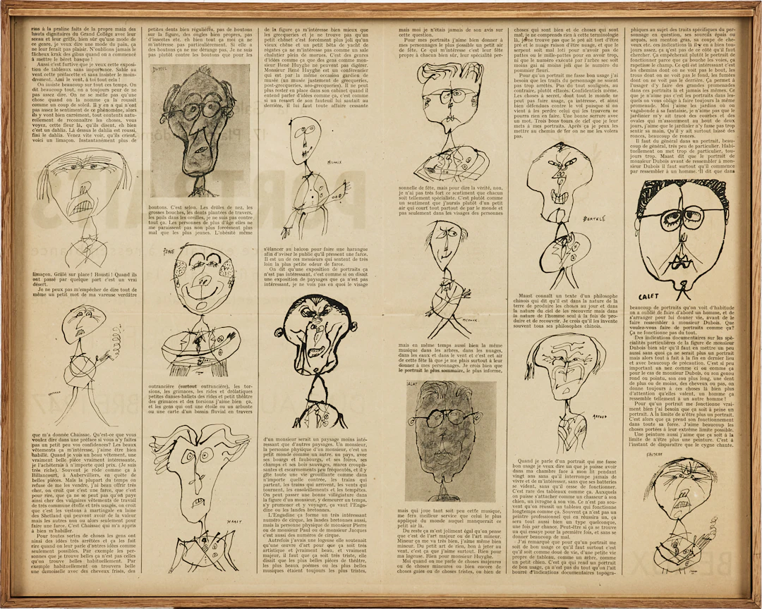 JEAN DUBUFFET. "Portraits" _ Galleri-invitation - Galerie René Drouin