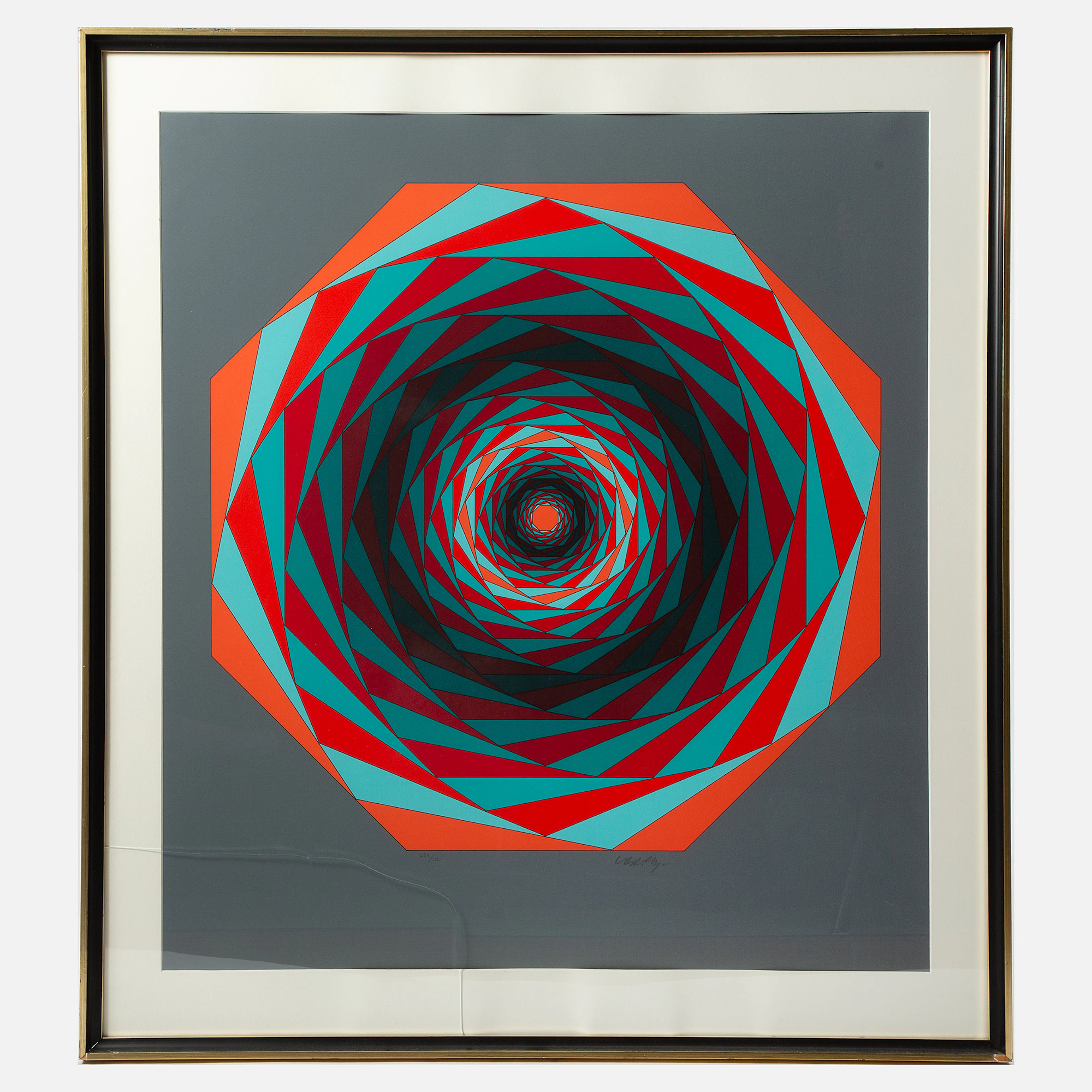 VICTOR VASARELY. Färgserigrafi, signerad och numrerad 239/250.