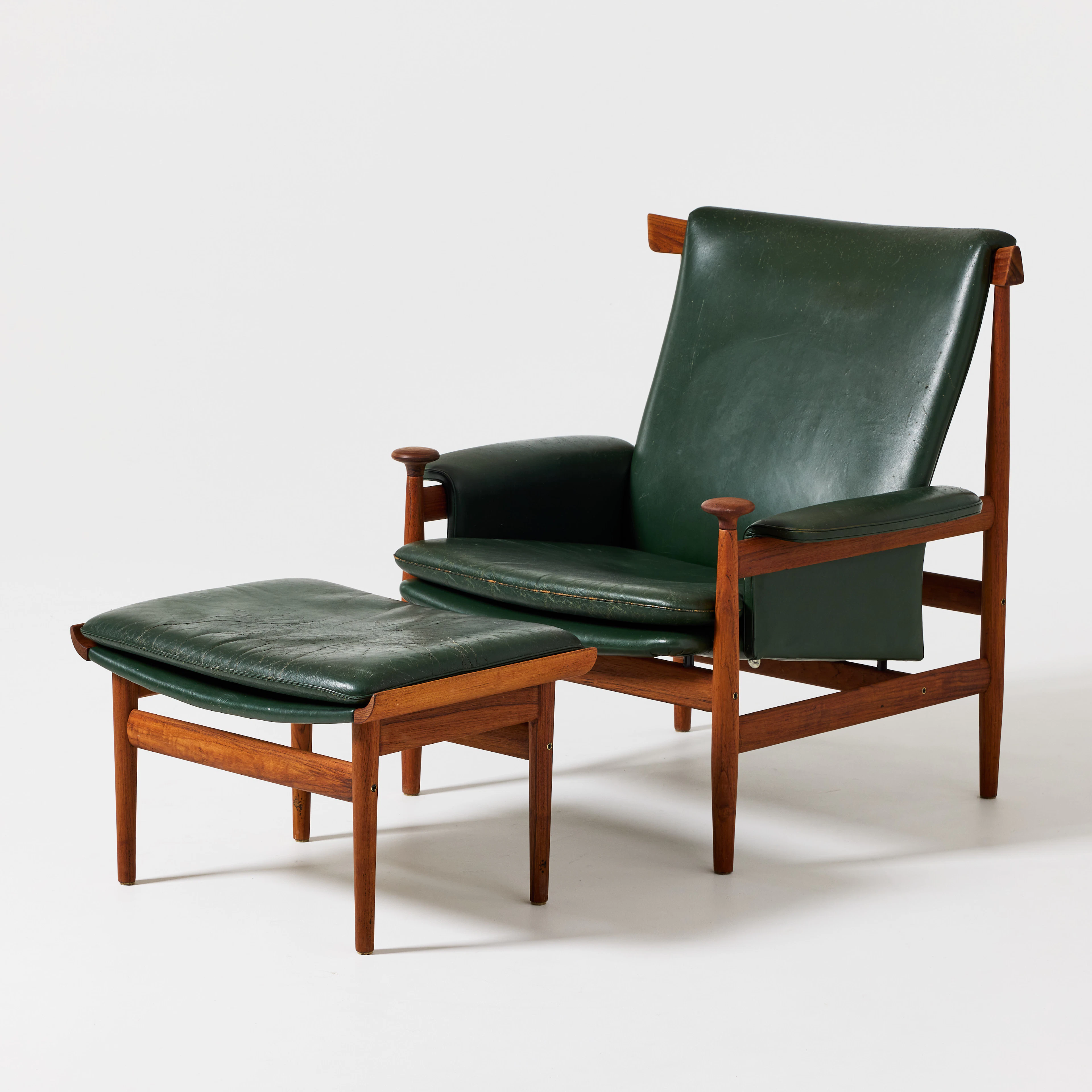 FINN JUHL. "Bwana", fåtölj med fotpall, France & Son Danmark, 1960-tal