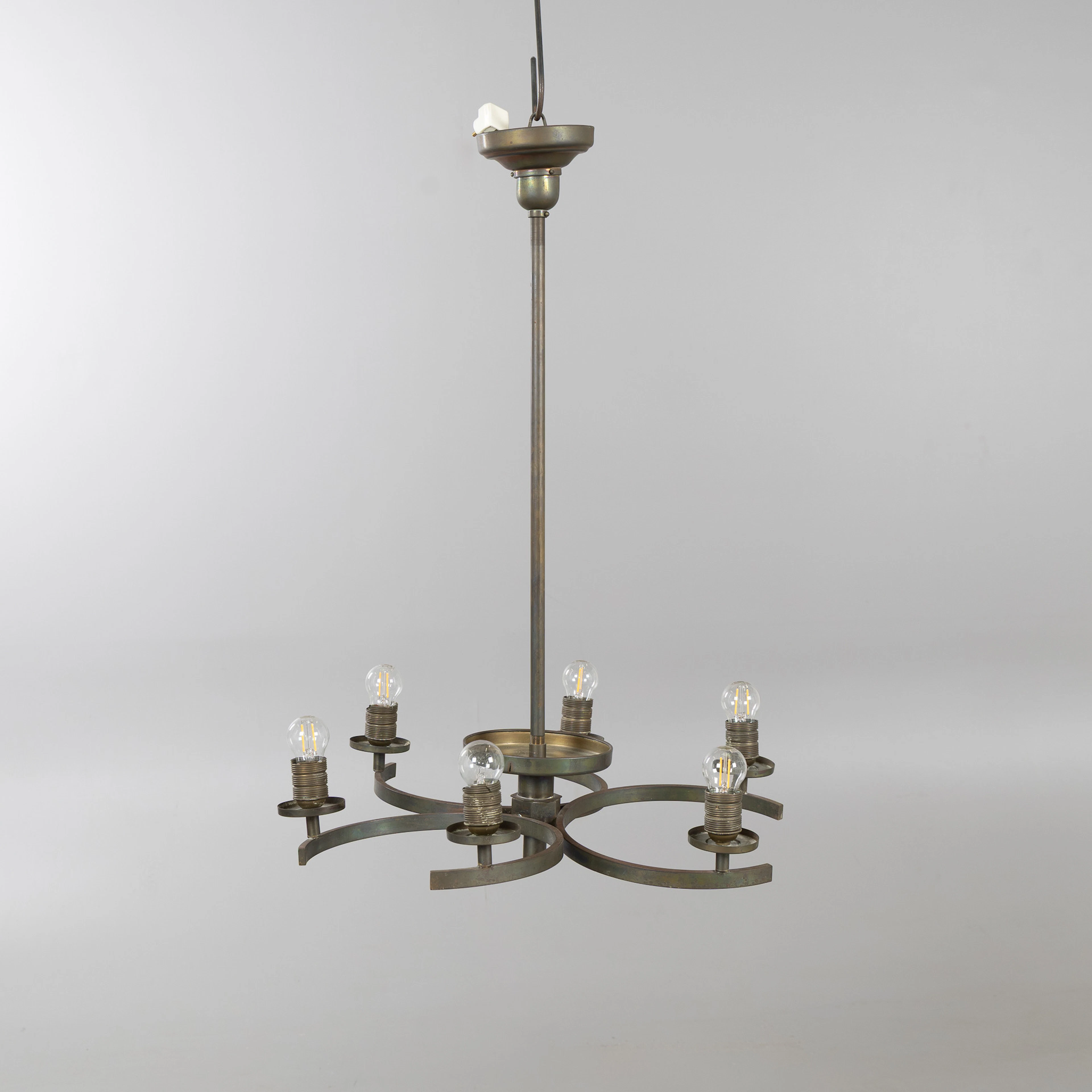 TAKLAMPA, Swedish grace, 6-armad, 1930-tal.
