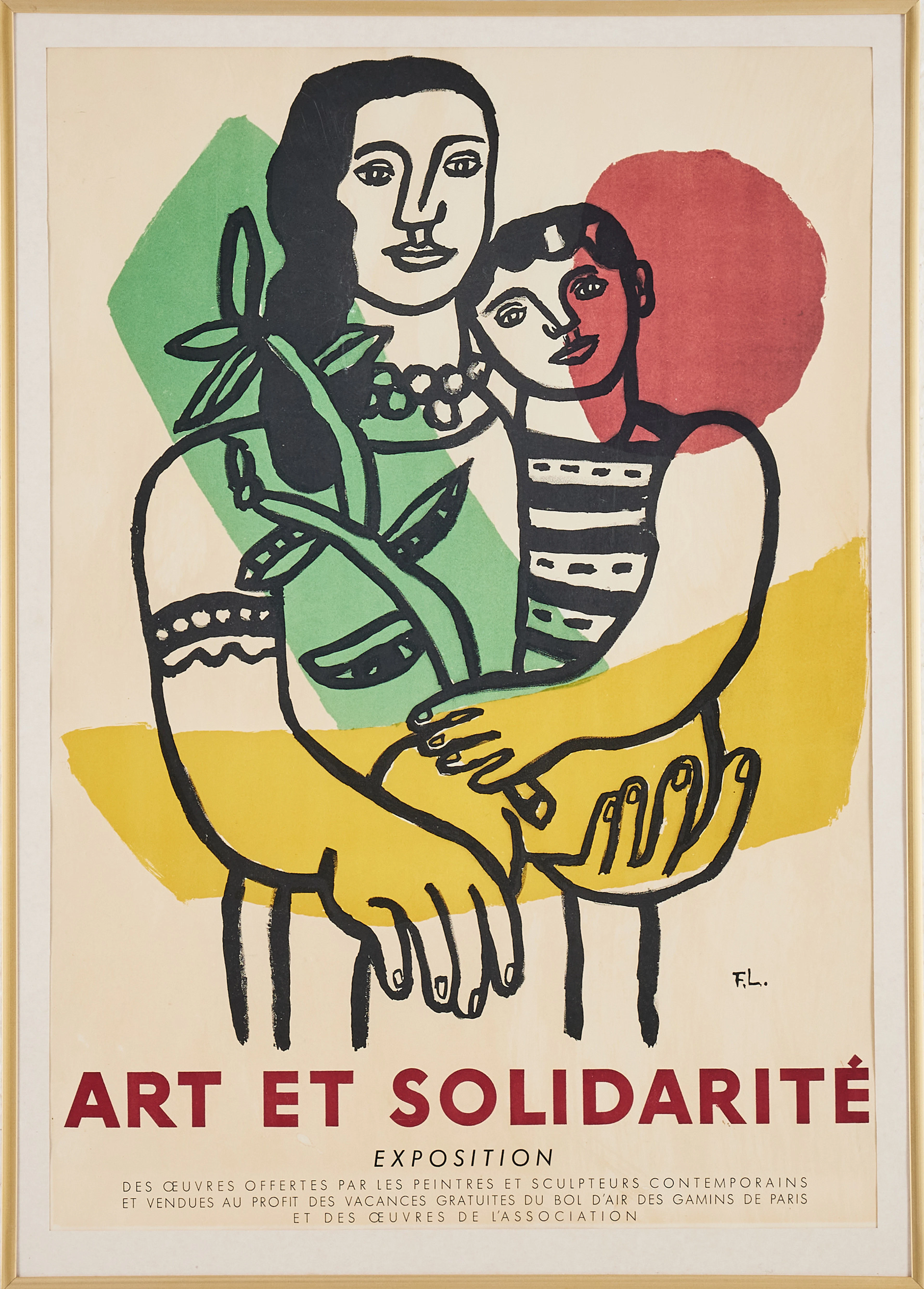 FERNAND LÉGER. EFTER. utställningsaffisch, färglitografiskt tryck.