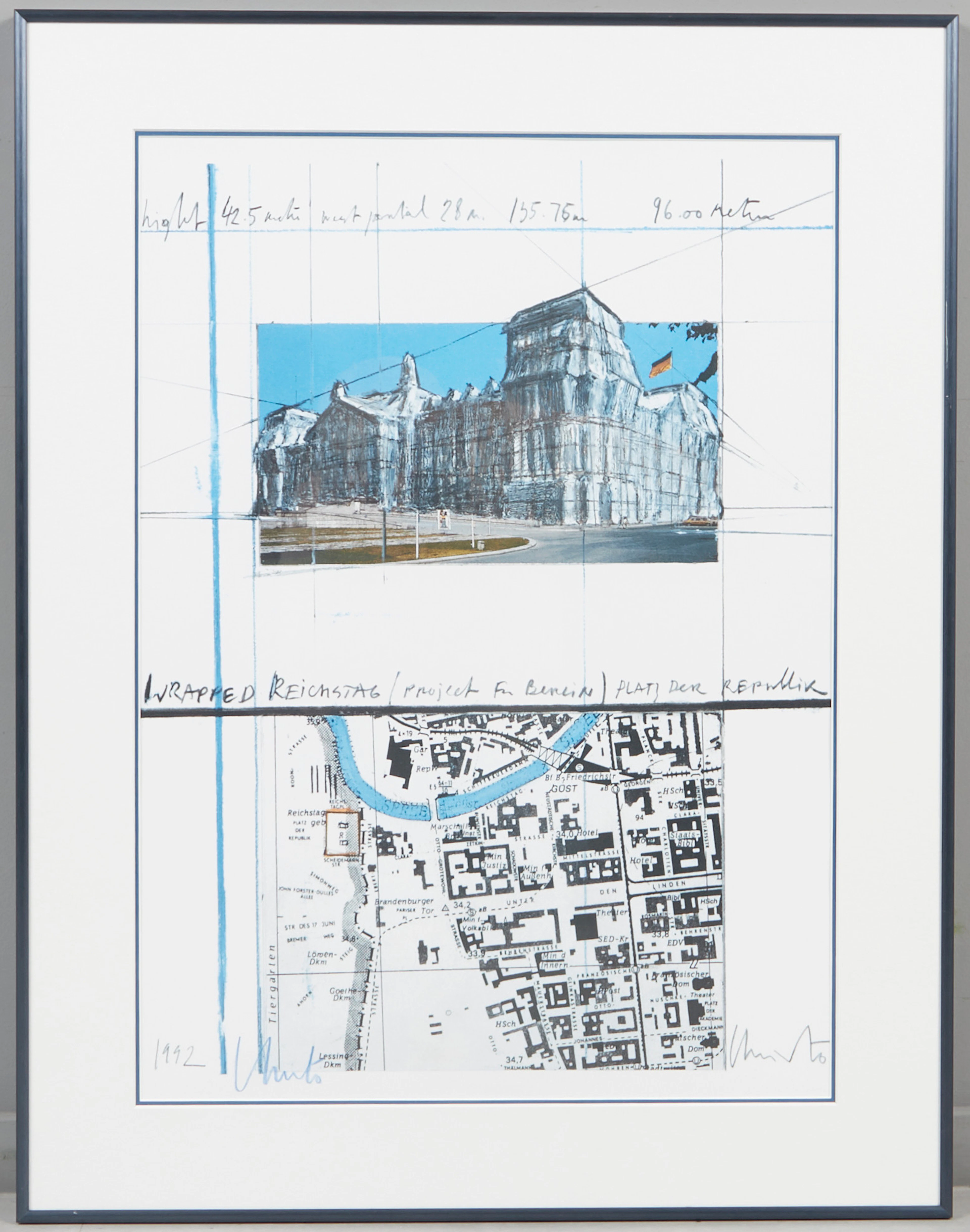 CHRISTO UND JEANNE-CLAUDE (1935-2020). 'Wrapped Reichstag. Platz der