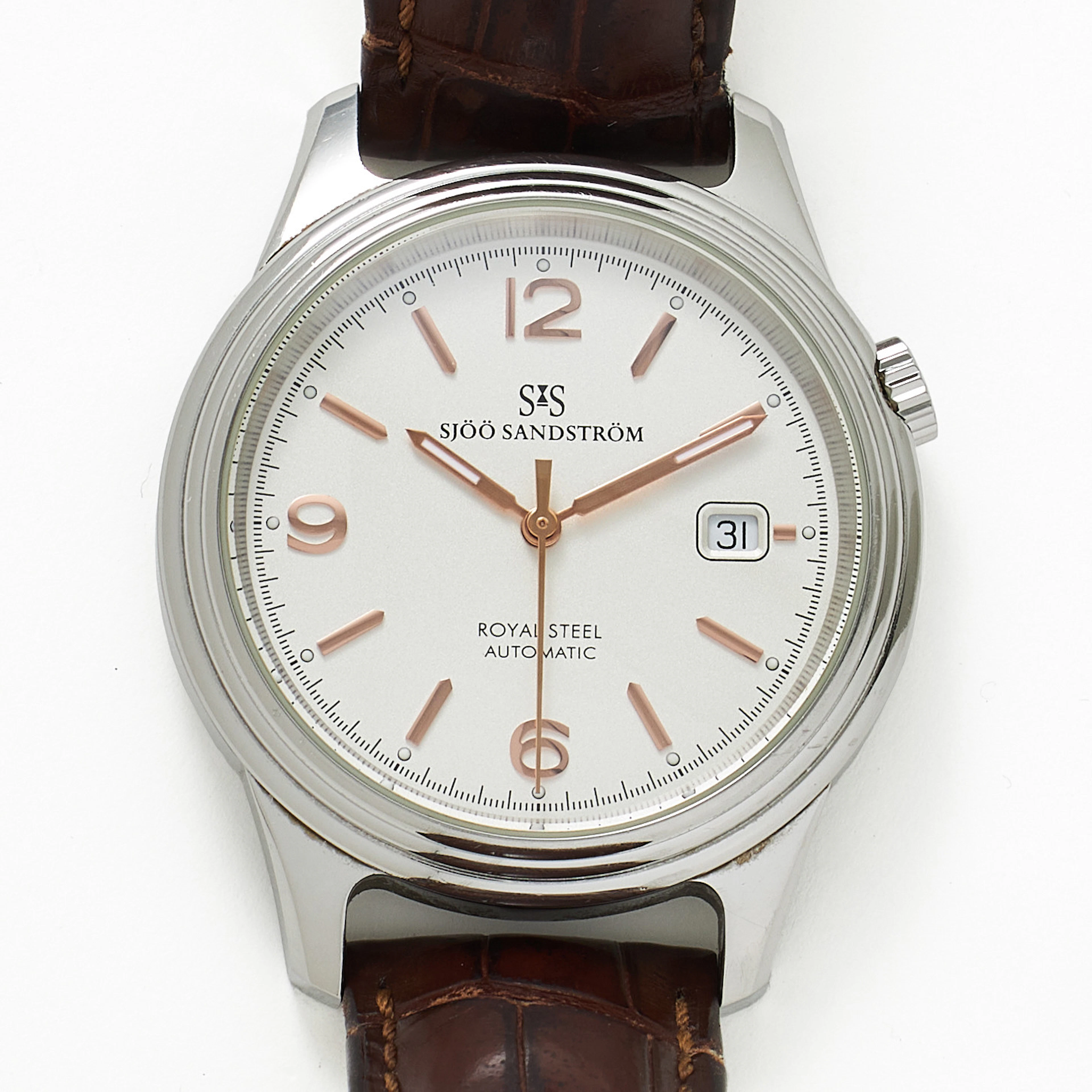 SJÖÖ SANDSTRÖM, Royal Steel Classic 41, armbandsur, 41 mm, stål, certifikat