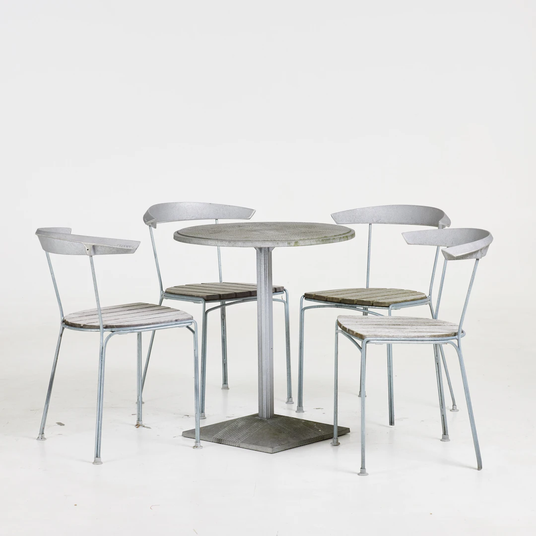 BYARUMS BRUK. Cafeset, 5 dlr, bord modell "Lund", stolar modell "Dover"