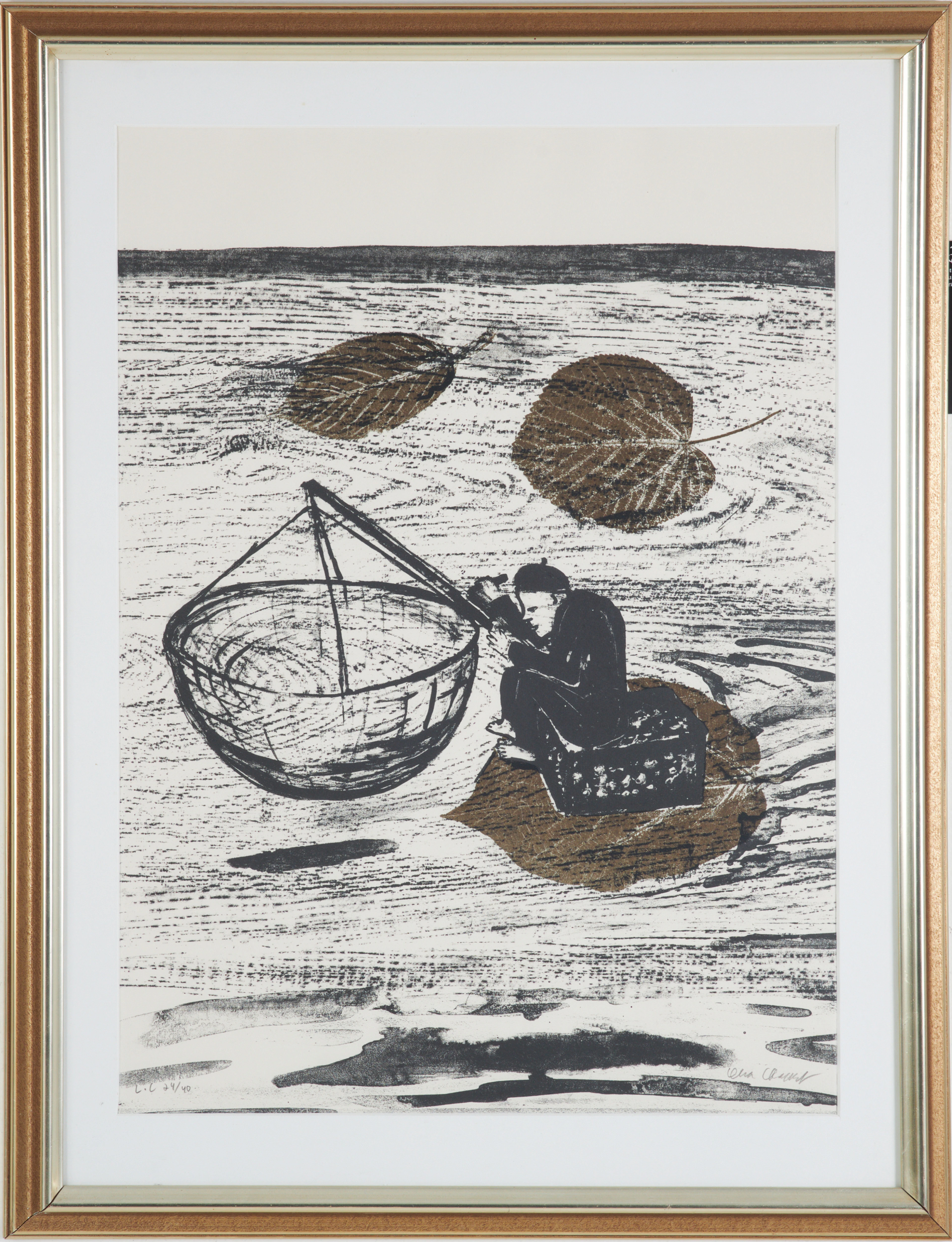 LENA CRONQVIST. Färglitografi, Ur "August Strindberg, Ett Drömspel"
