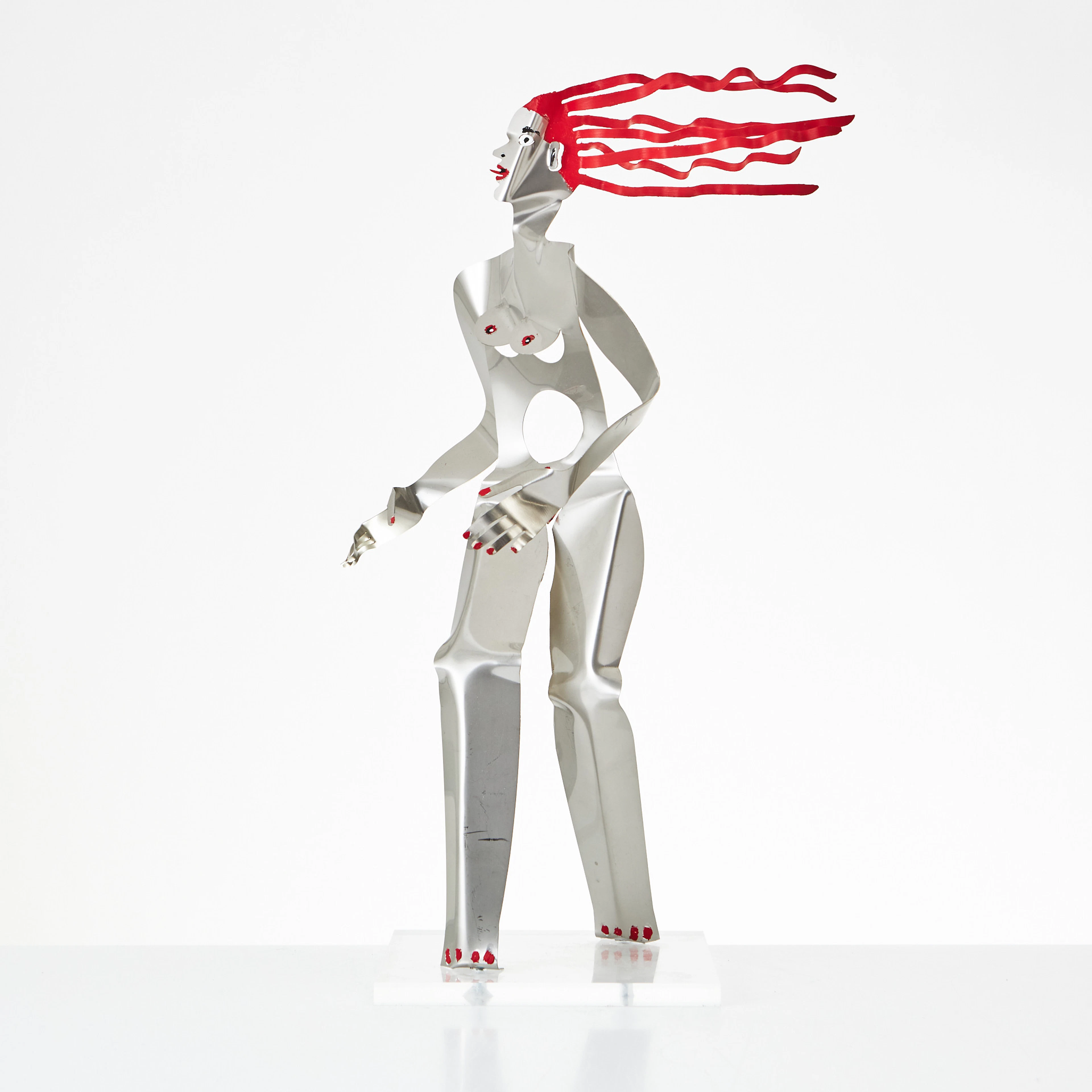TIMO SOLIN (FÖDD 1947). Stålkvinna, skulptur, signerad Timo Solin