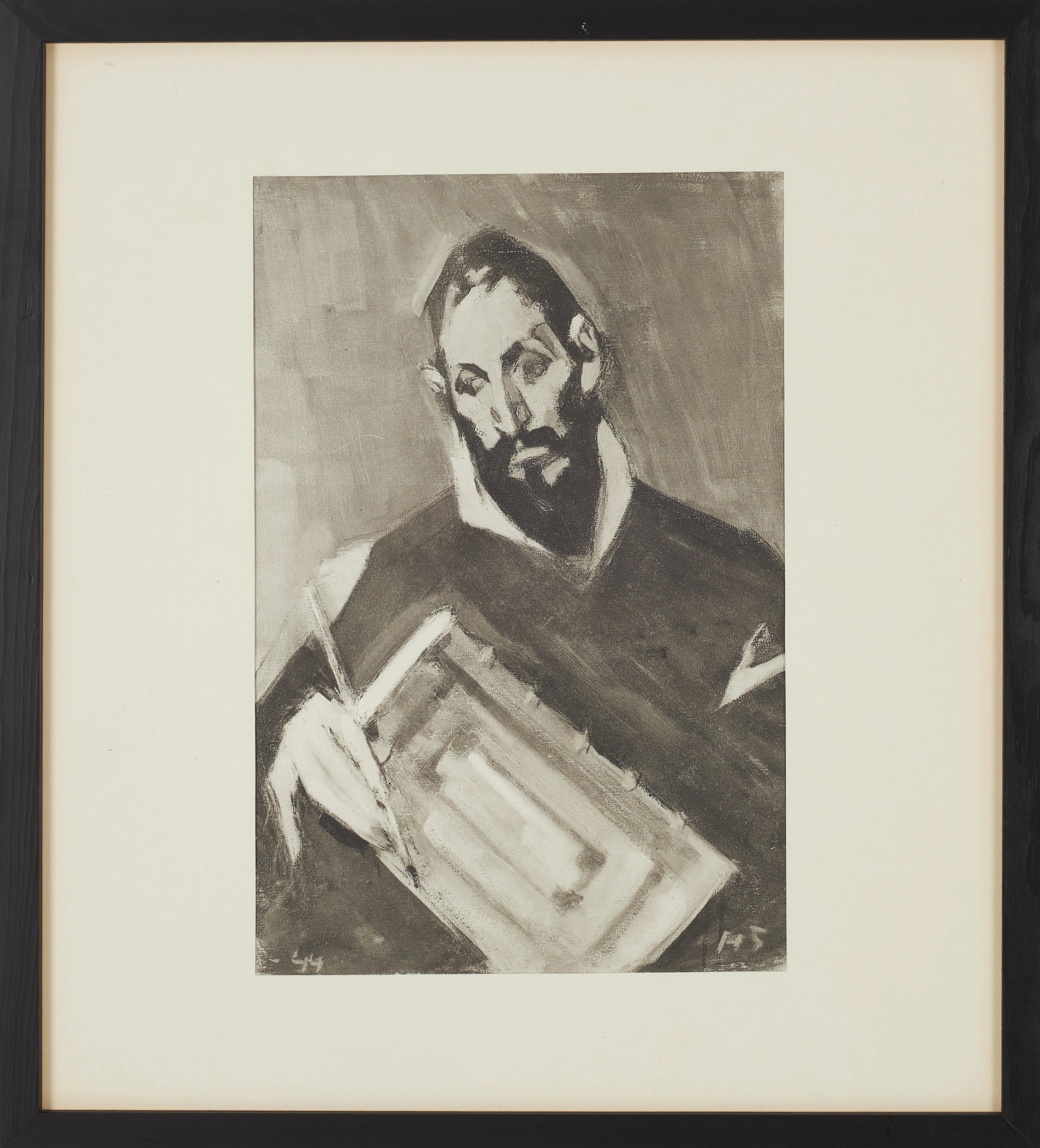 HELENE SCHJERFBECK. EFTER. Självporträtt av El Greco, rotogravyr