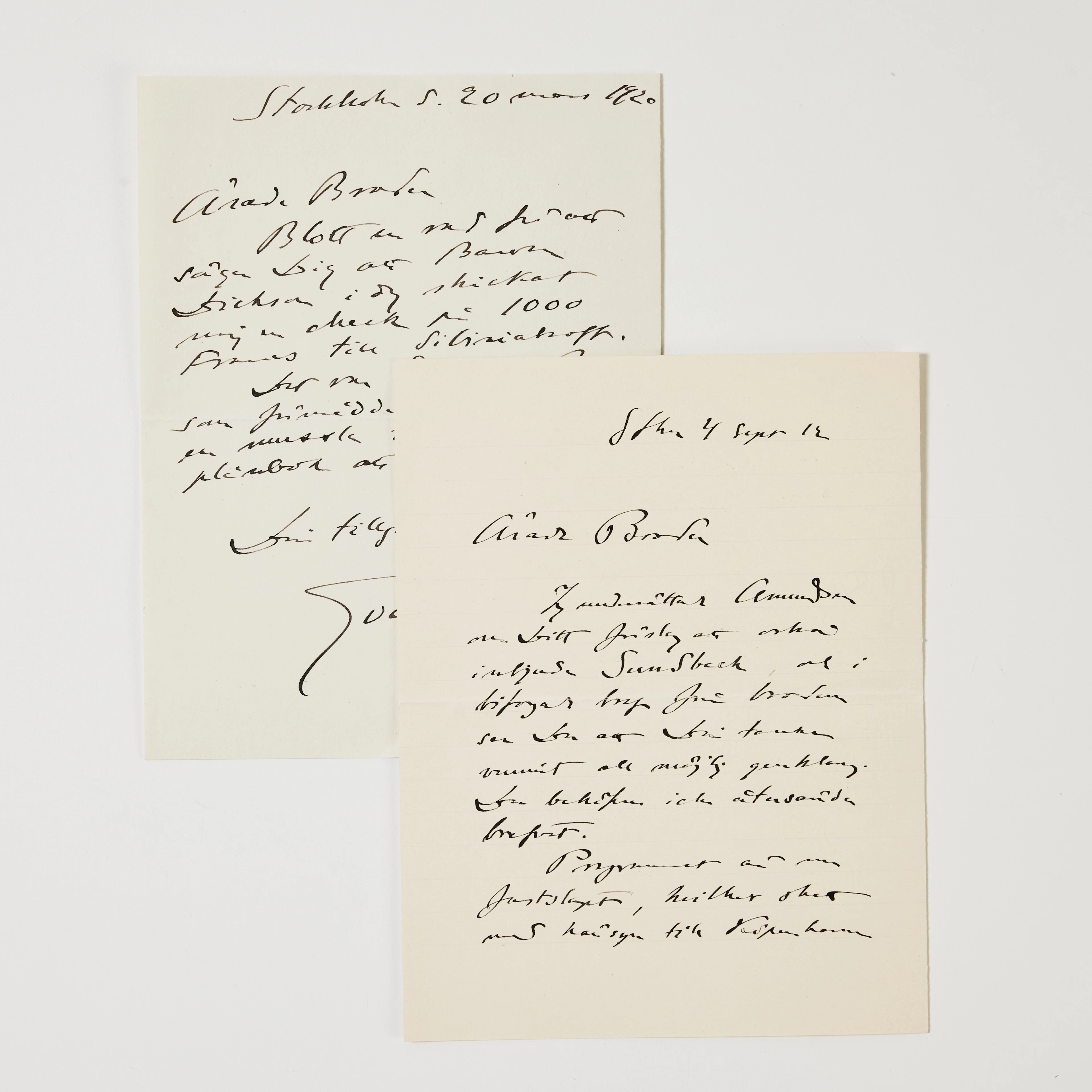 BREV FRÅN SVEN HEDIN TILL LOUIS PALANDER OM AMUNDSENS SVERIGEBESÖK
