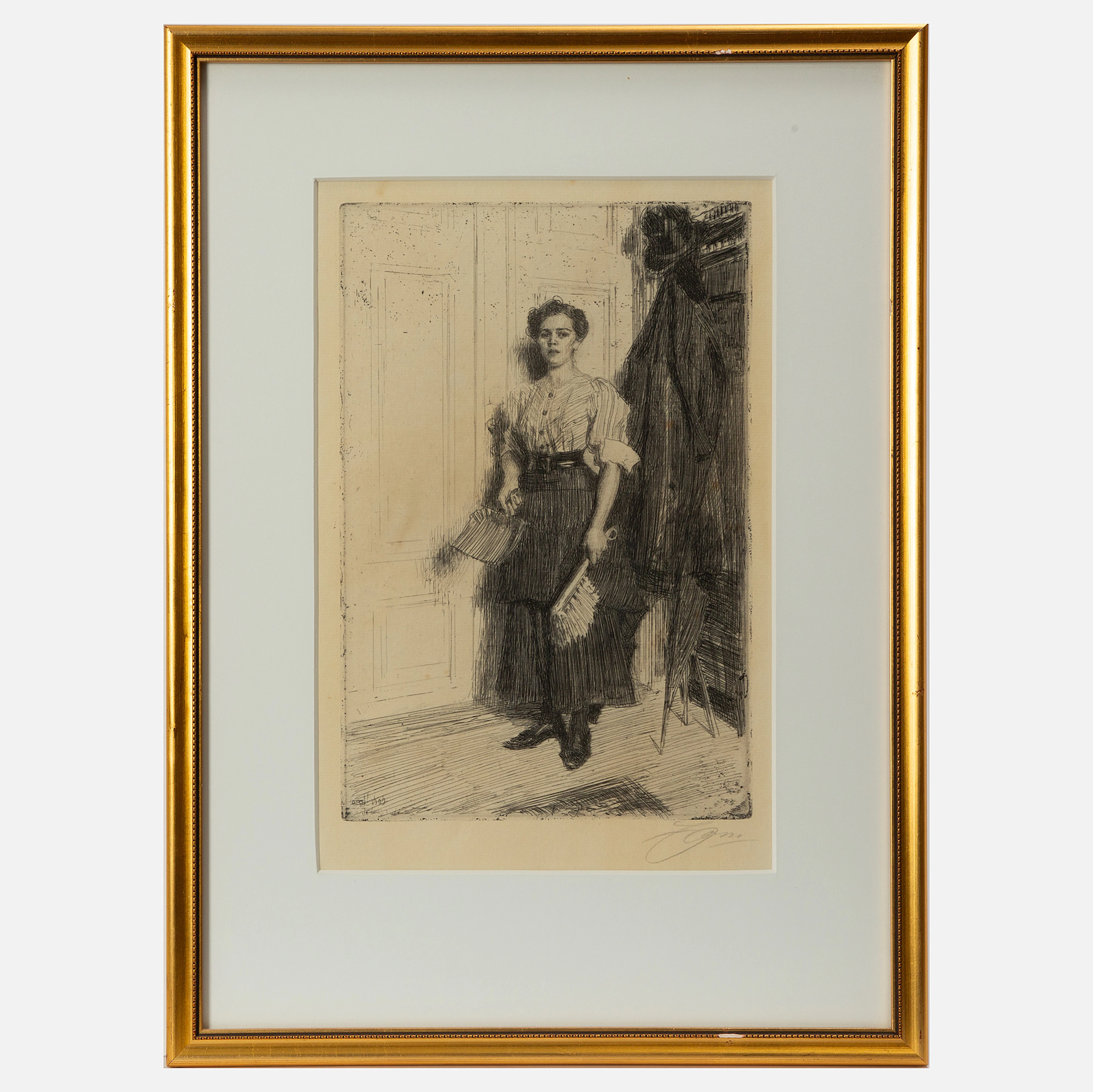 ANDERS ZORN. "Den nya pigan".