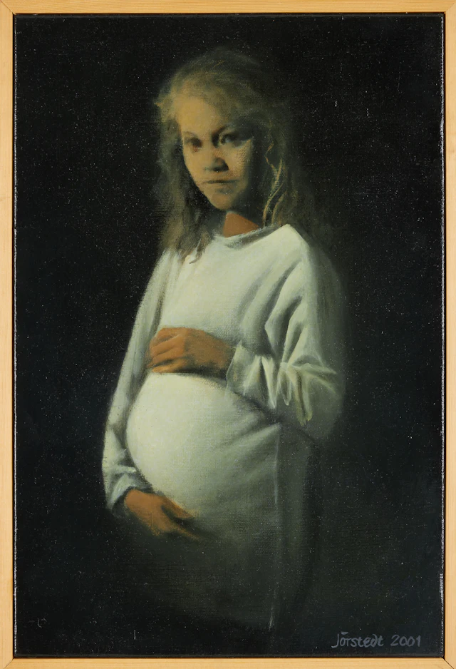 KJELL JÖRSTEDT. Brud, olja på duk, signerad och daterad 2001.