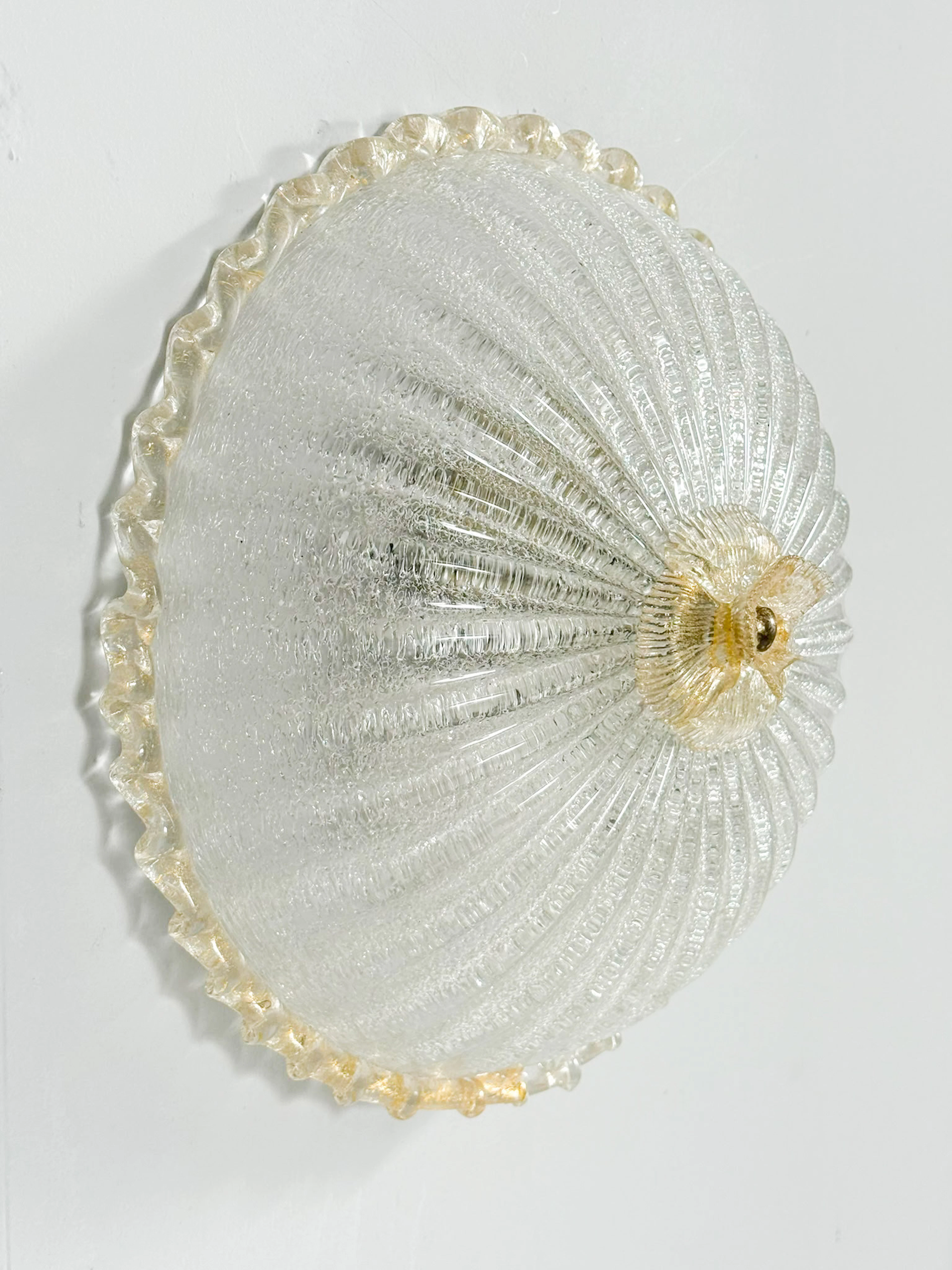 Murano Deckenlampe/Deckenleuchte von Barovier & Toso, Italien, 1970er Jahre.
