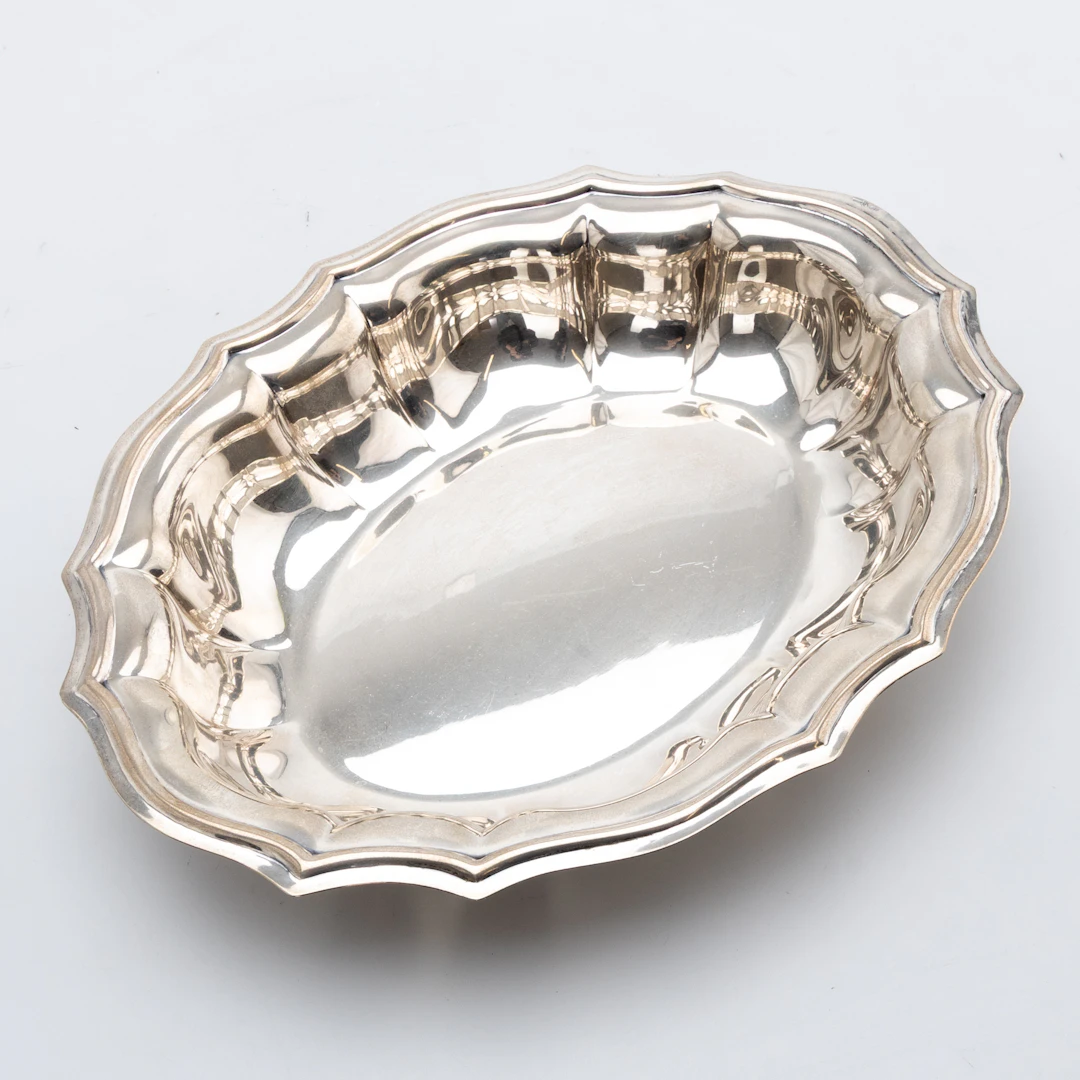 Ovale Schale, Silber, Italien, 2. Hälfte 20. Jh.