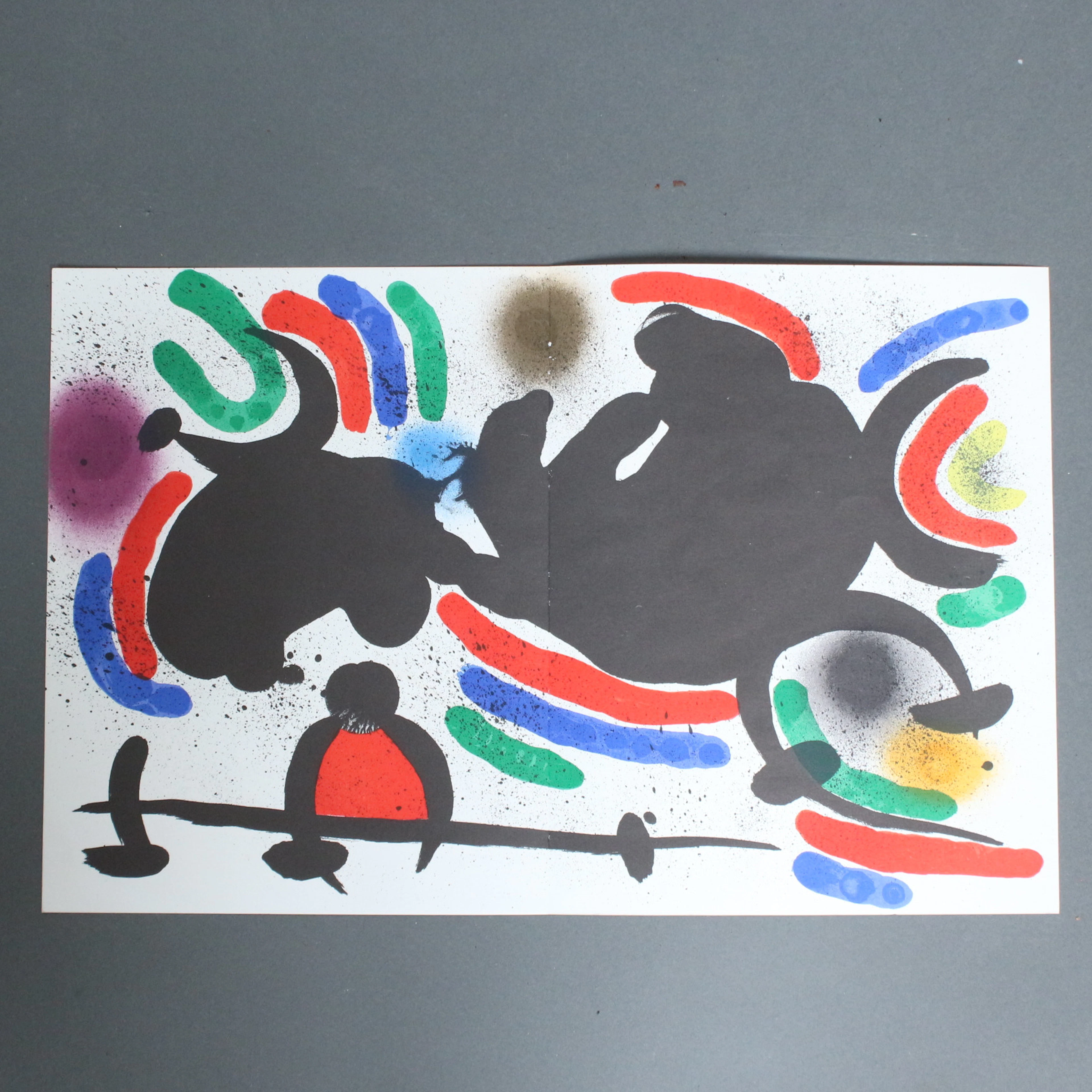 JOAN MIRÓ. NACH. Originallithografie IV, '' Abstrakt ''.