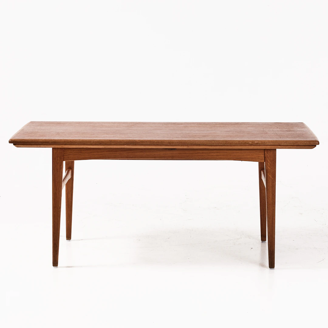 SOFFBORD/MATBORD, "EM-bordet", teak/ek, 1950/60-tal, Emmaboda möbelfabrik