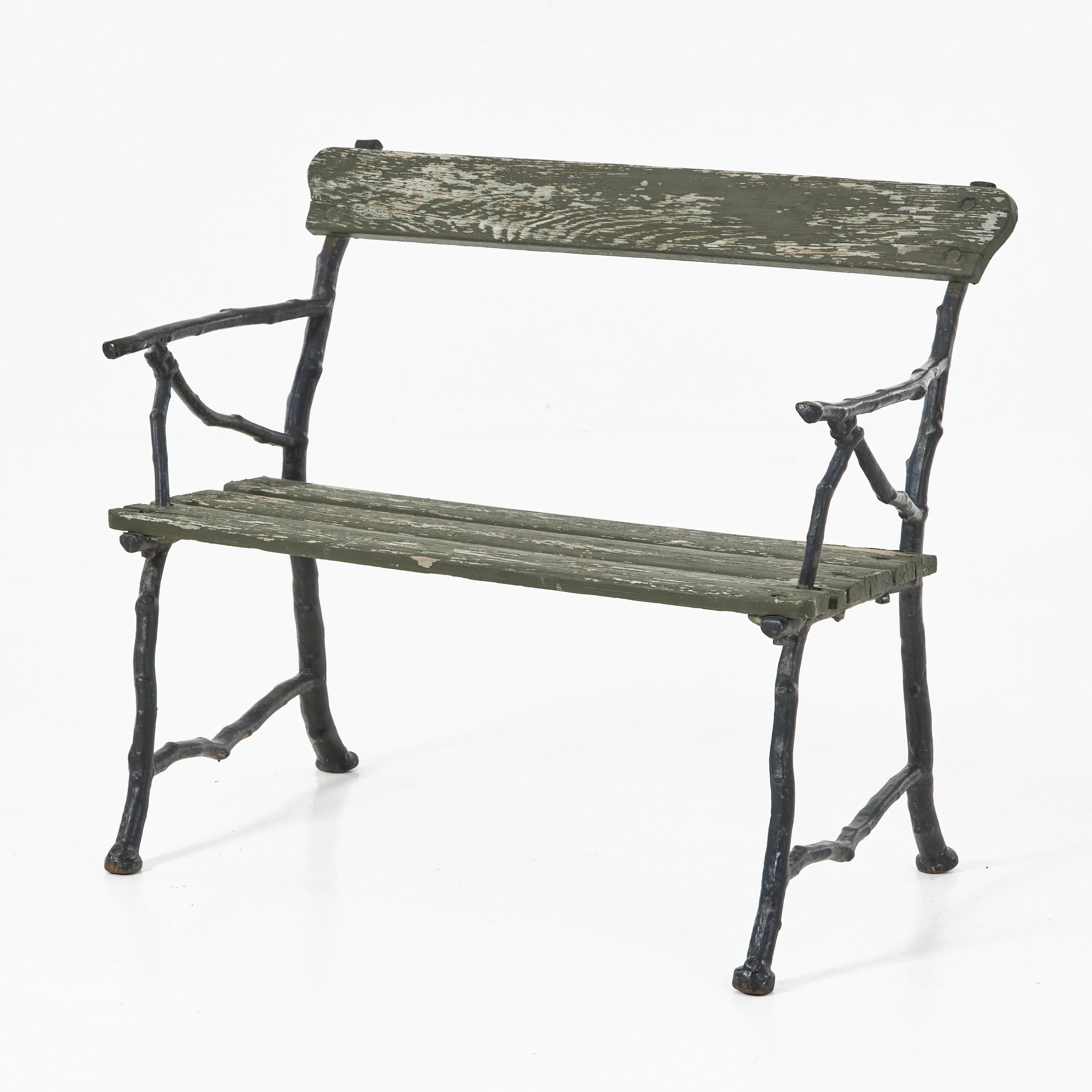 TRDÄDGÅRDSBÄNK, Bolinders, 1900-talets början, gjutjärn, träribbor.