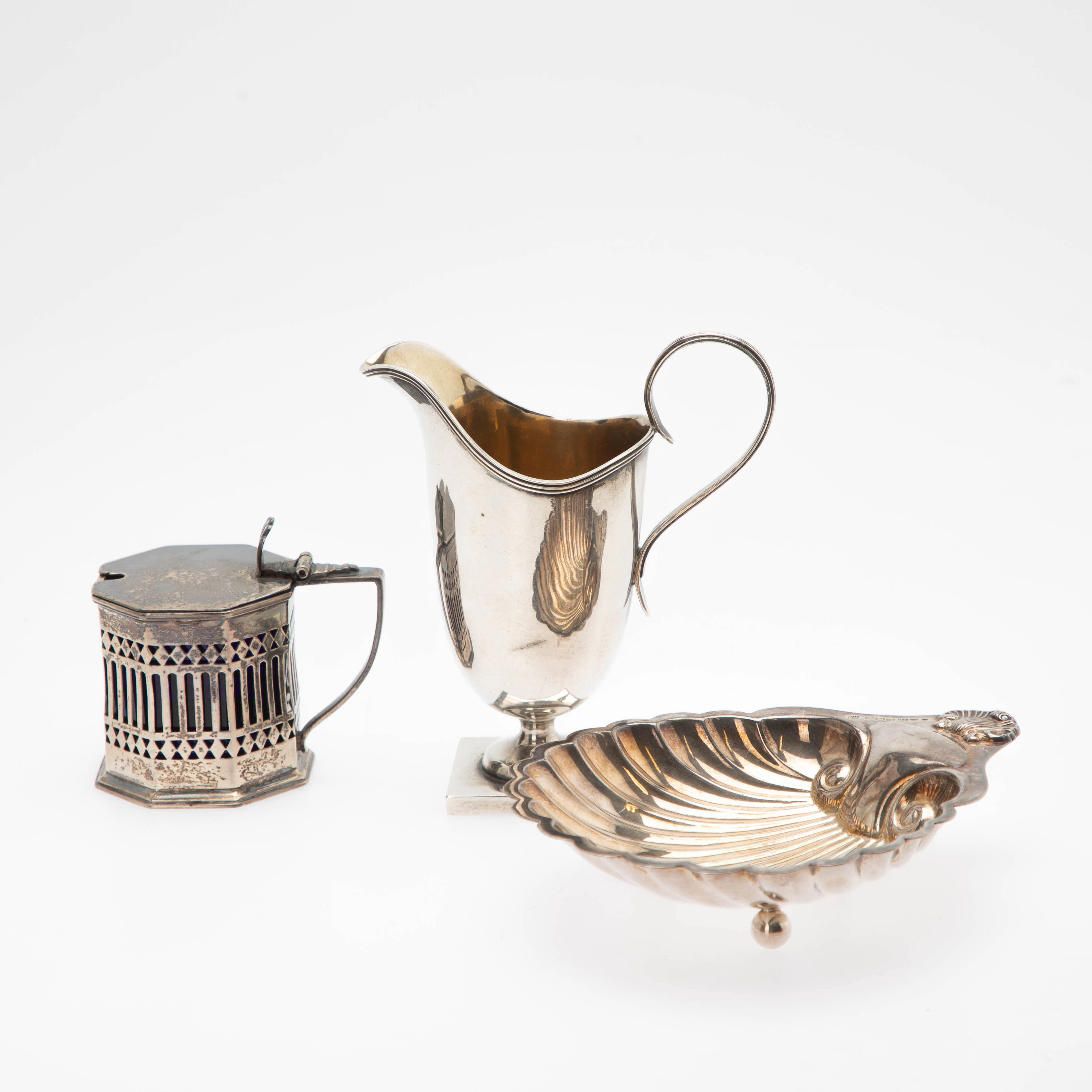 Sammlung Tischutensilien, Sterling Silber, England, 19. /20. Jh. (3).